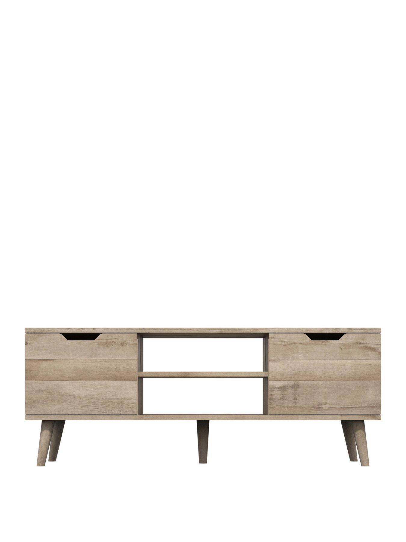 Product photograph of One Call Mustique Tv Unit - Fits Up To 65 Inch Tv - Oak from very.co.uk