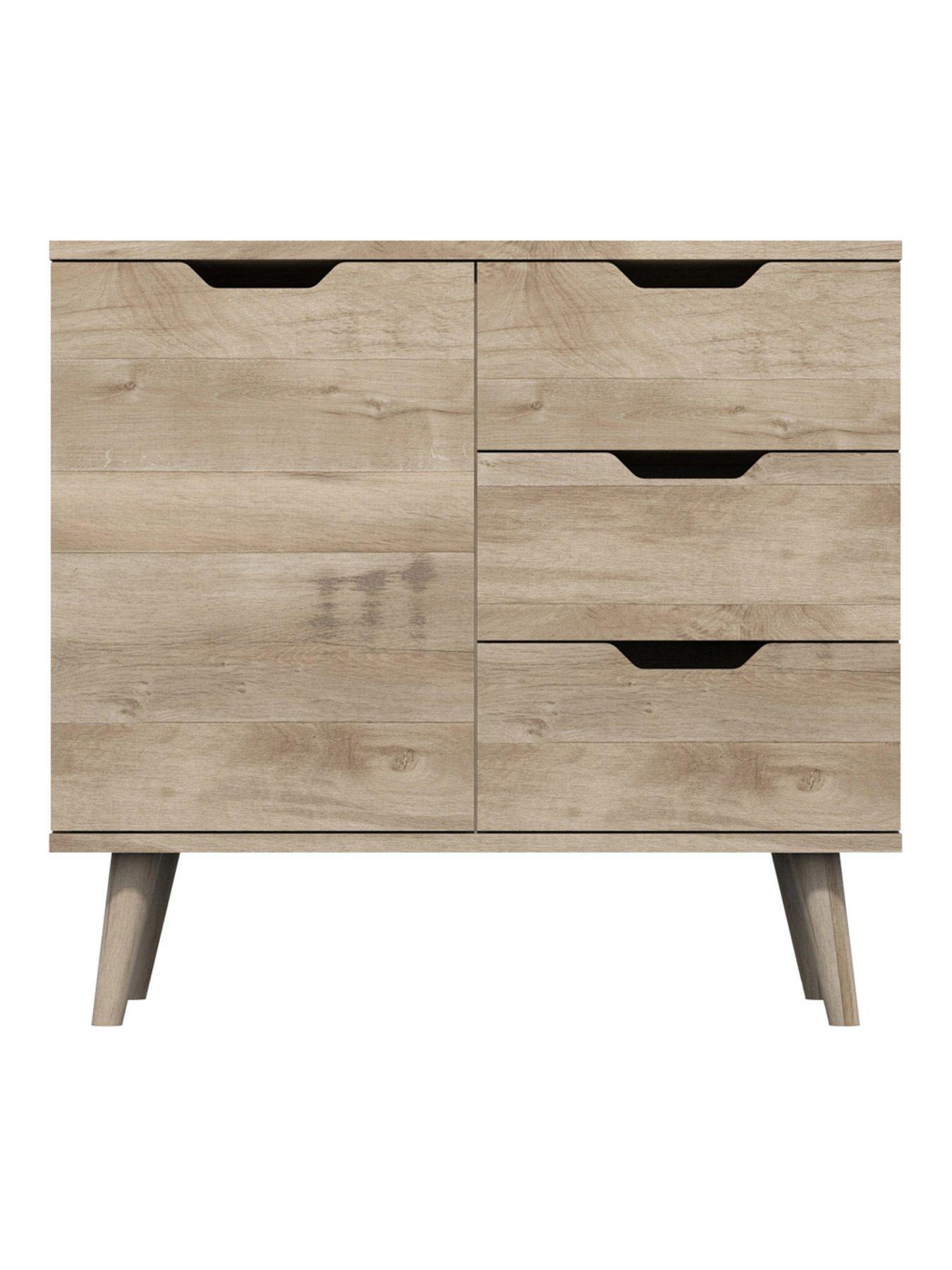 One Call Mustique Ready Assembled Compact Sideboard - Oak