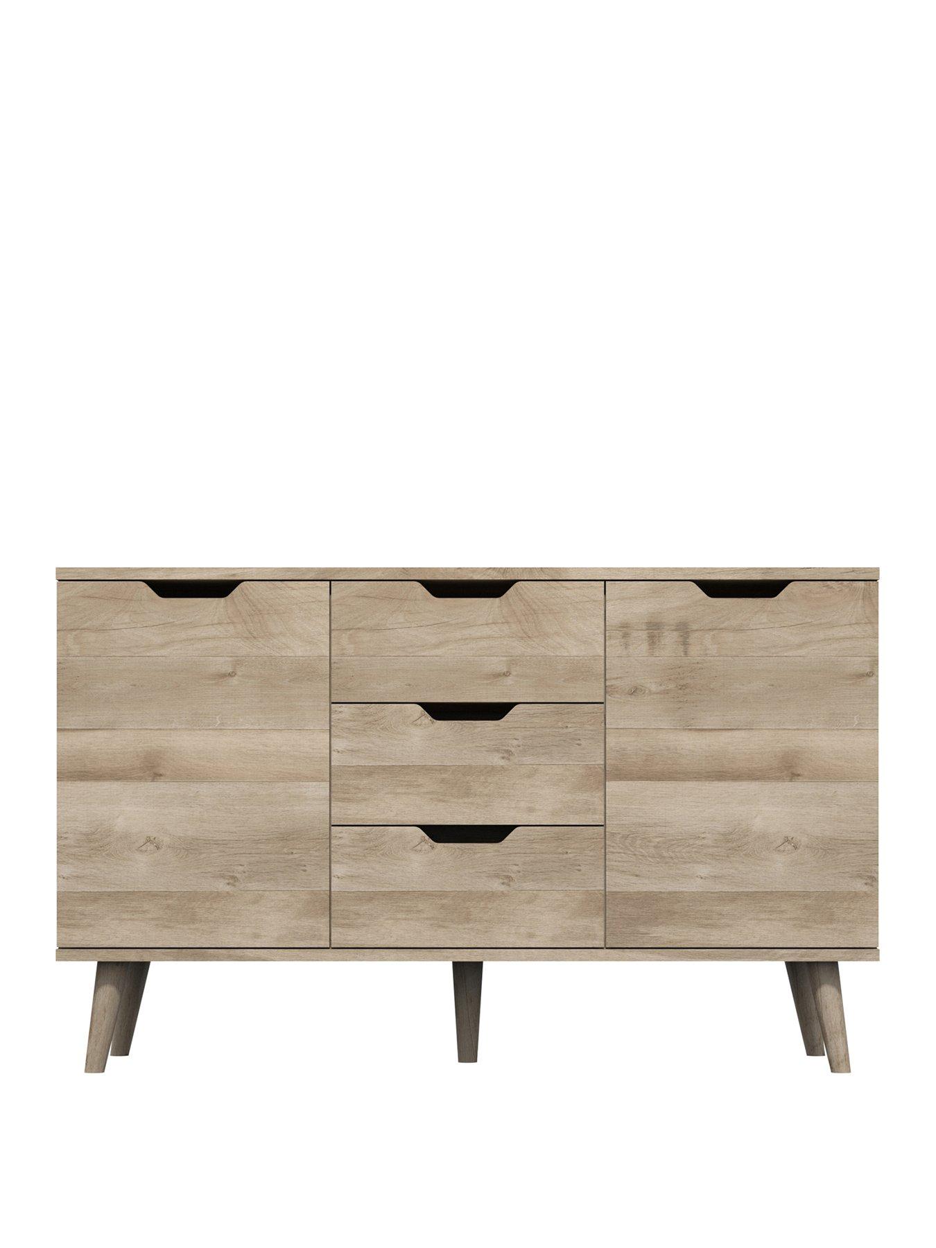 One Call Mustique Ready Assembled Large Sideboard - Oak | very.co.uk