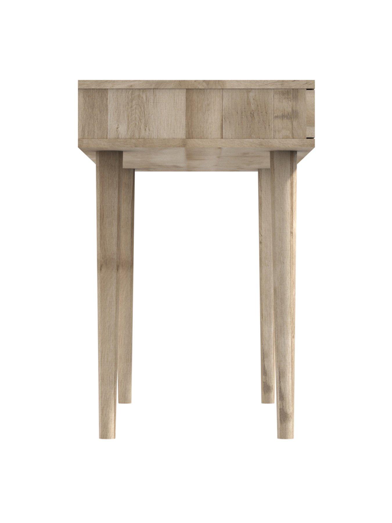 Image 3 of 4 of One Call Mustique Ready Assembled 2 Drawer Office Desk - Oak