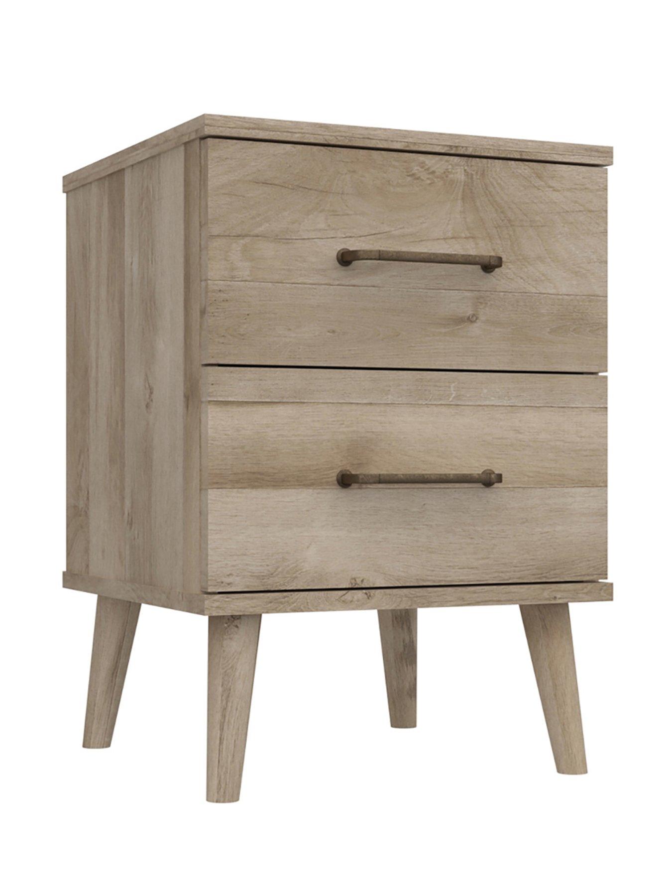 Product photograph of One Call Tuscany 2 Drawer Bedside from very.co.uk