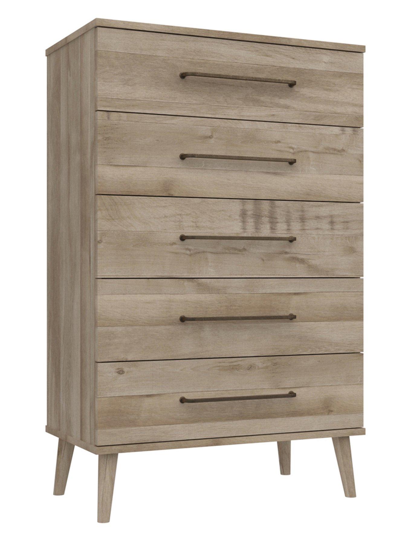 Product photograph of One Call Tuscany Ready Assembled 5 Drawer Chest from very.co.uk