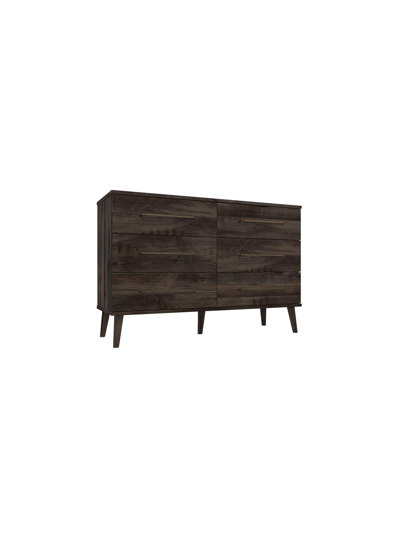 undefined Tuscany Ready Assembled Wide 3 + 3 Drawer Chest
