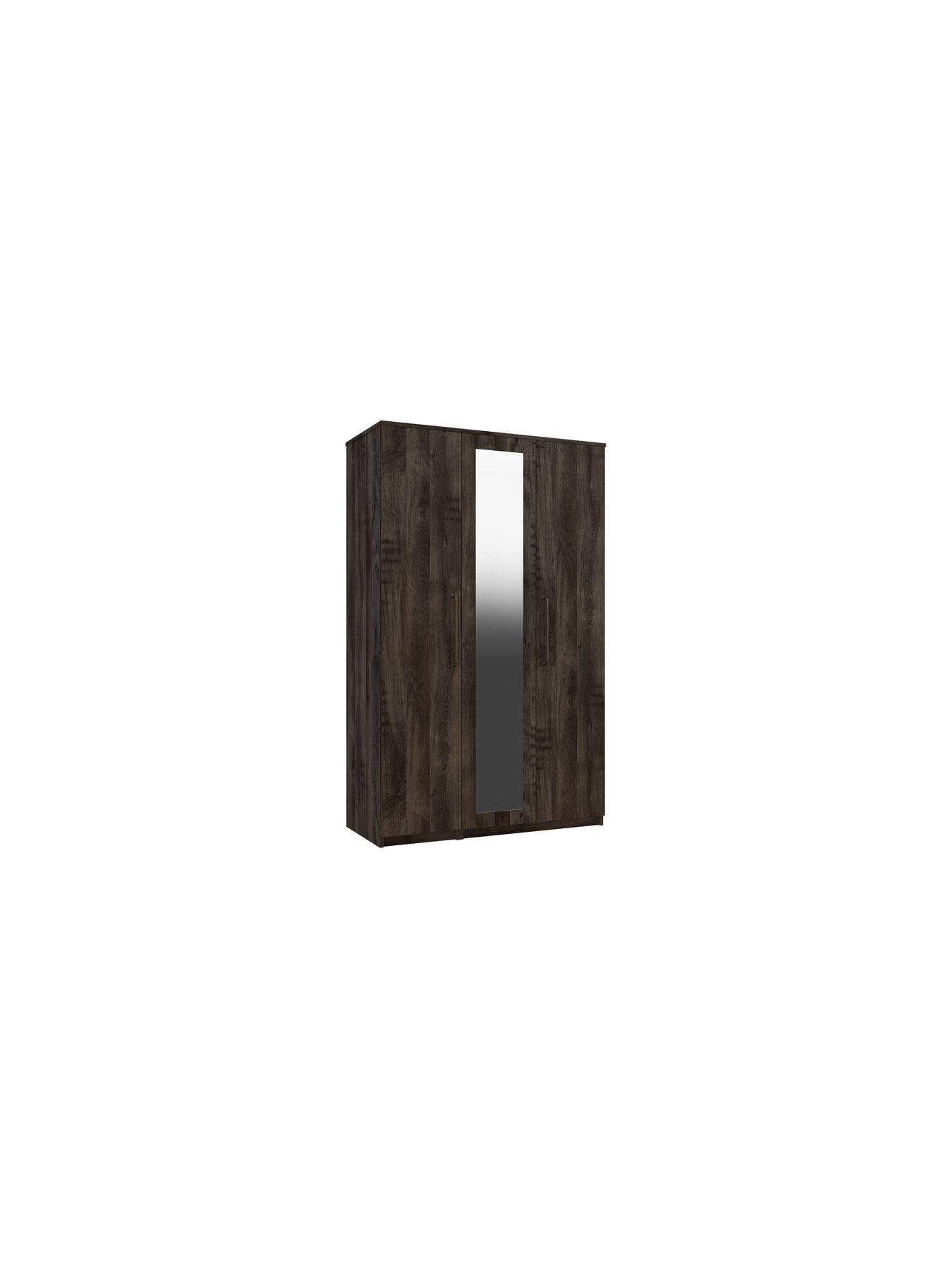 undefined Tuscany Ready Assembled 3 Door Mirrored Wardrobe