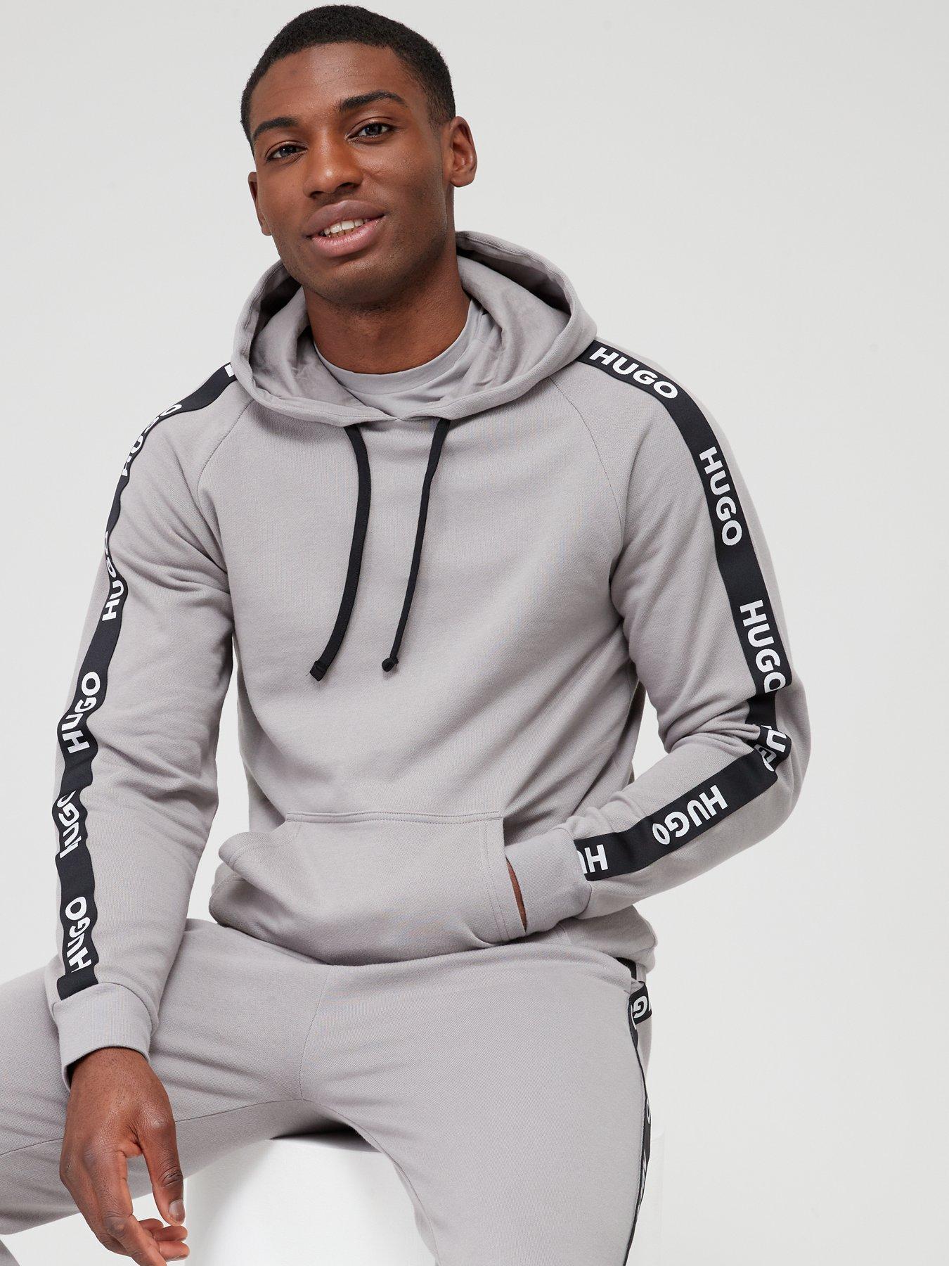 HUGO Bodywear Sporty Logo Hoodie - Dark Grey