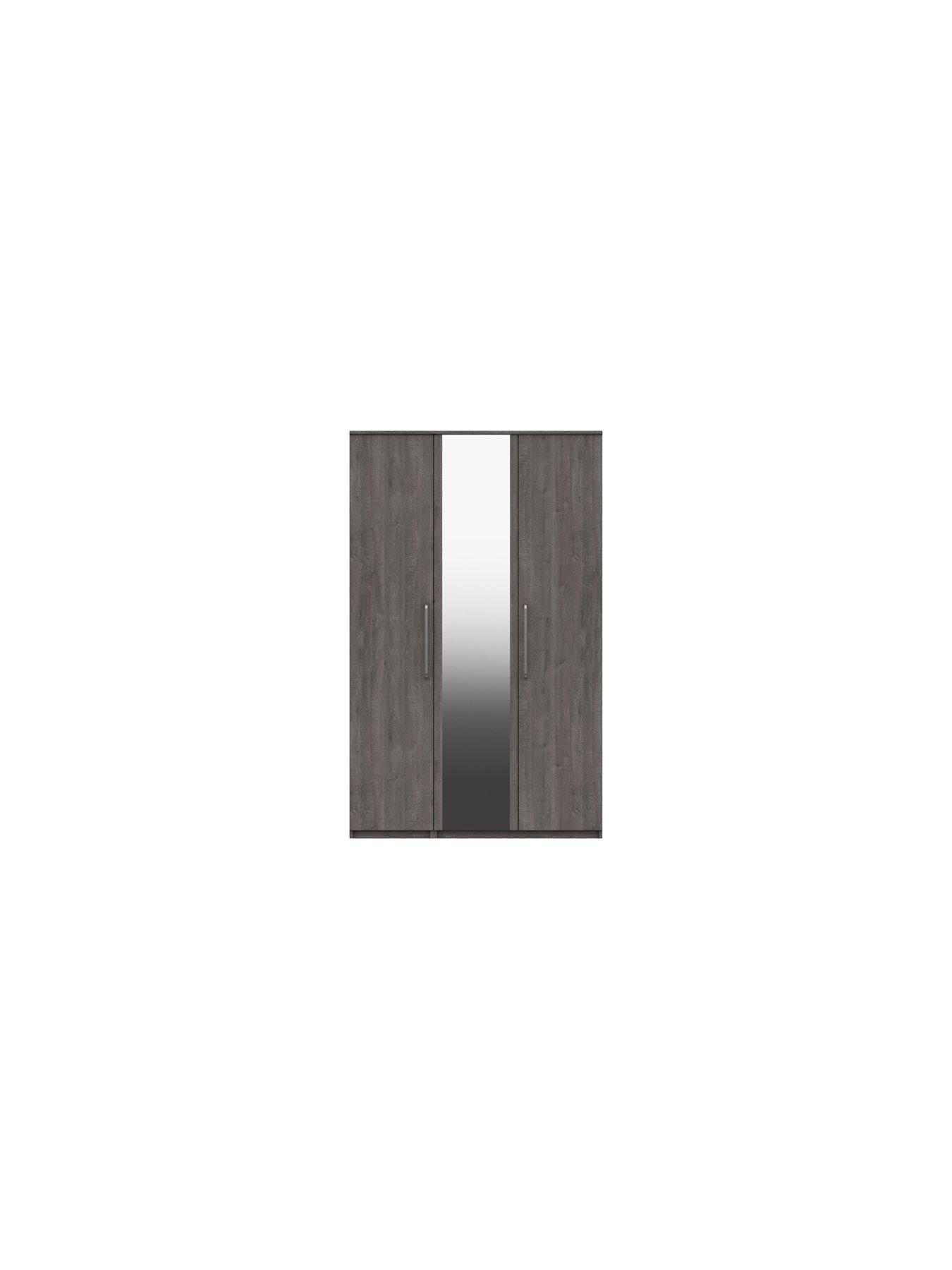 undefined Reagon 3 Door Mirrored Wardrobe