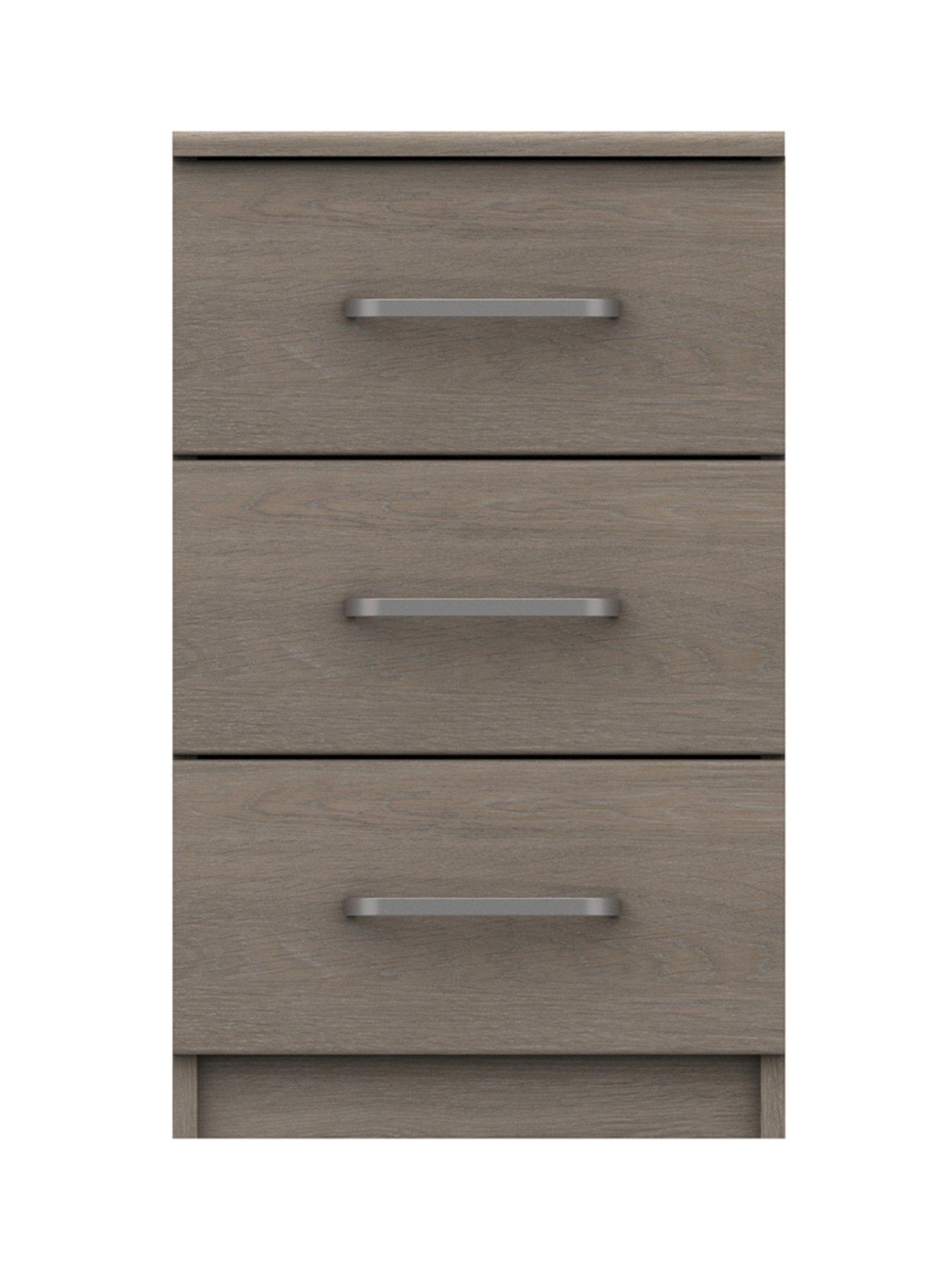 Image 5 of 6 of One Call Reagon Ready Assembled 3 Piece Package -&nbsp;5 Drawer Chest and 2 Bedside Chests