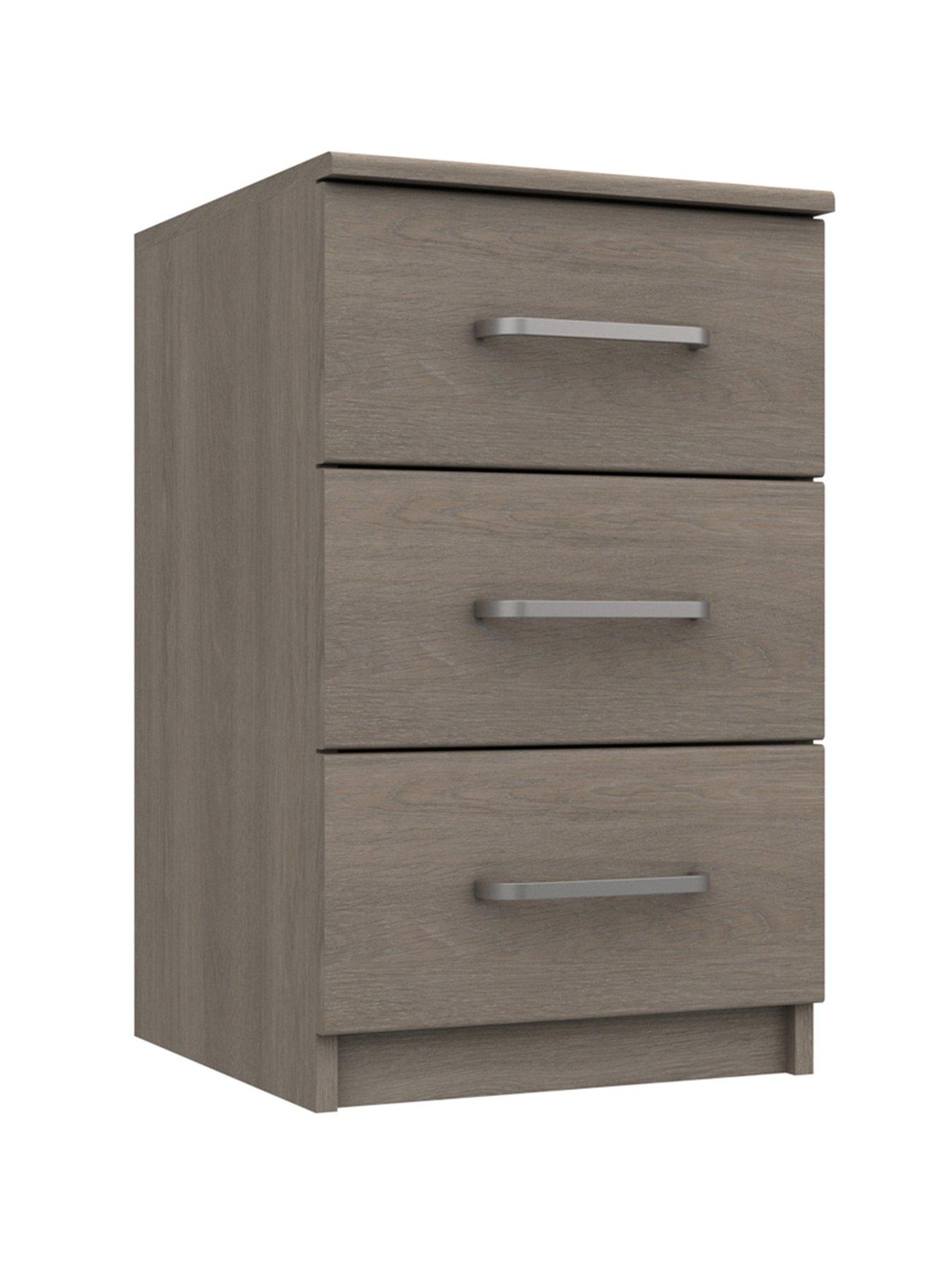 Image 6 of 6 of One Call Reagon Ready Assembled 3 Piece Package -&nbsp;5 Drawer Chest and 2 Bedside Chests