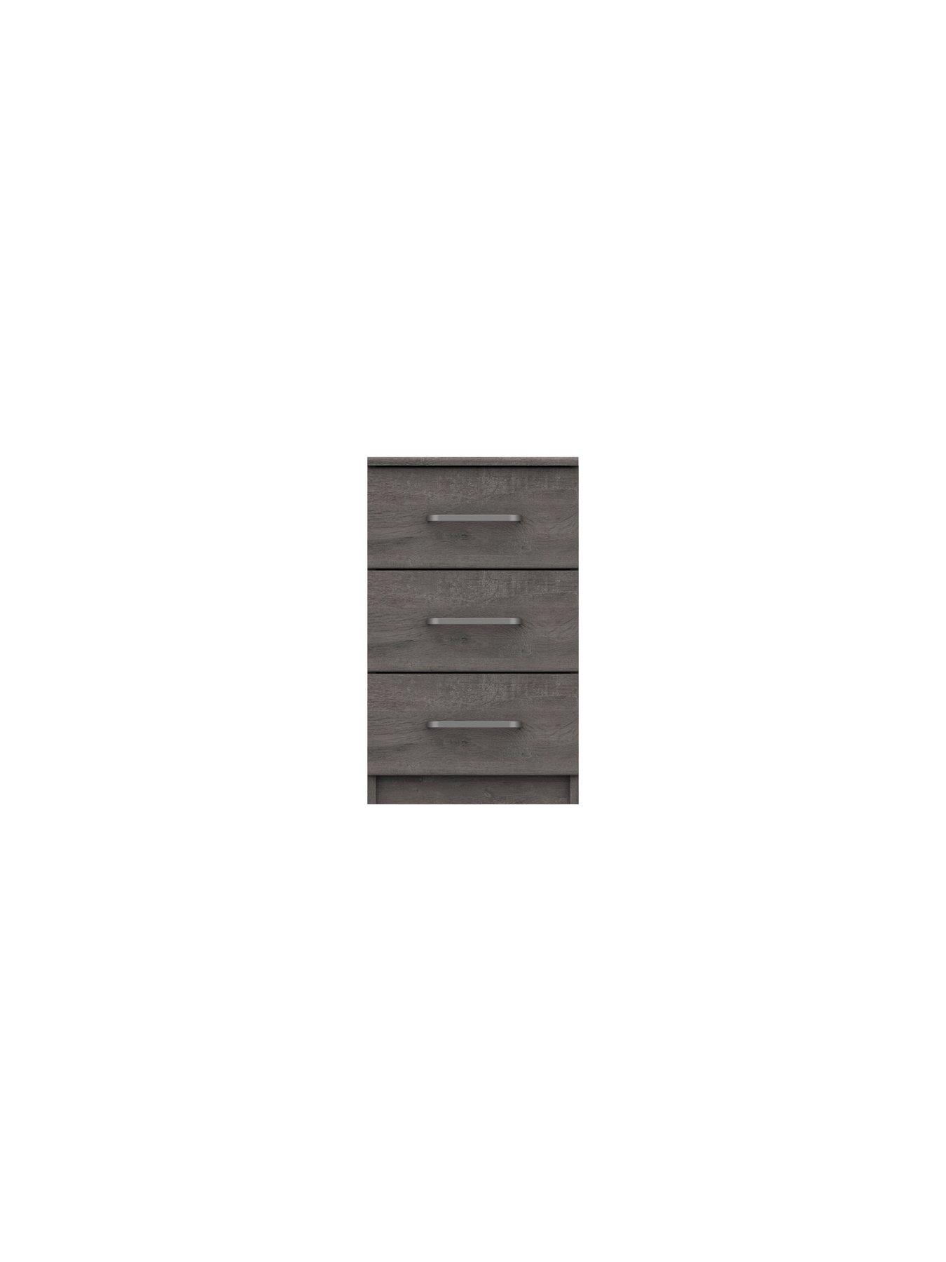 undefined Reagon Ready Assembled 3 Drawer Bedside