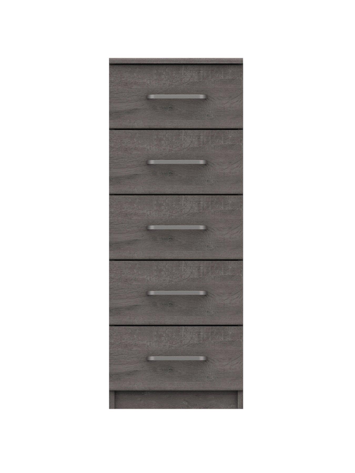 One Call Reagon Ready Assembled 5 Drawer Tall Boy