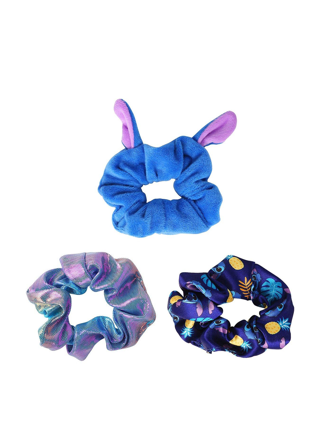 Lilo and Stitch Hair Accessories Set - Bundle with Stitch Hair Scrunchies, Sticker Earrings, Hair Brush, Tattoos, and More | Stitch Accessories for