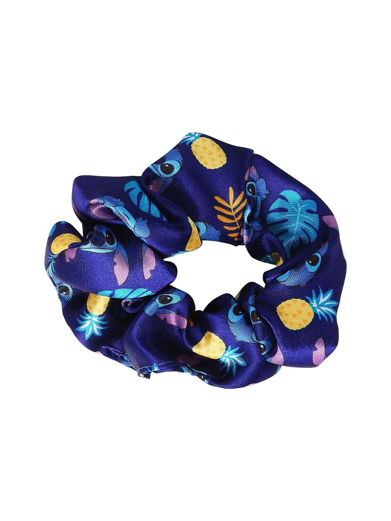 Image 4 of 5 of Disney Lilo &amp; Stitch Blue, Pink &amp; Purple 3pc Hair Scrunchie Set