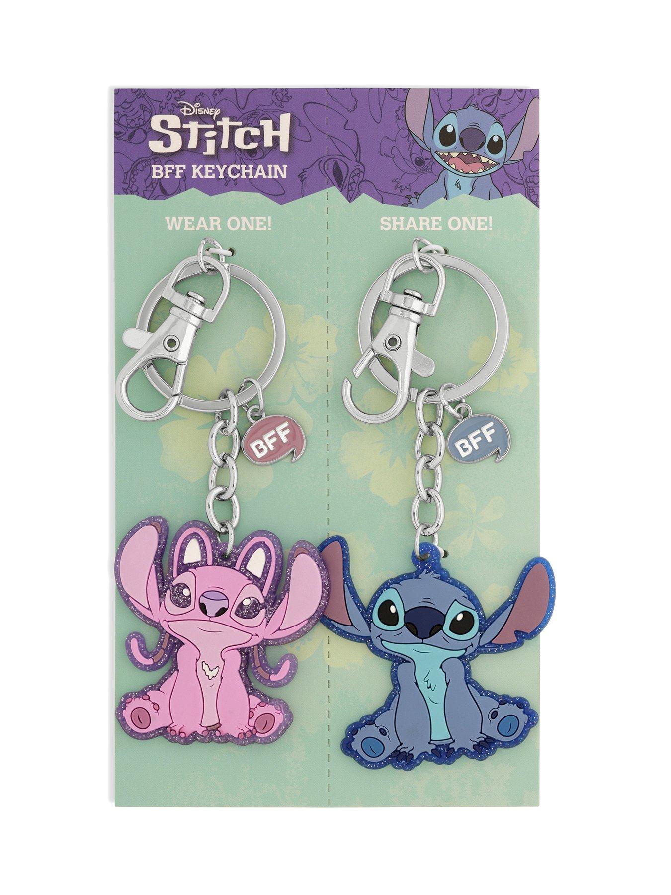 rongji jewelry Funny Stitch Gifts Keychains, Stitch Angel PVC Key Chain  Stitch Stuff Ornament for Keys Backpack Bag Phone (2pcs Fly Stitch) at   Men's Clothing store