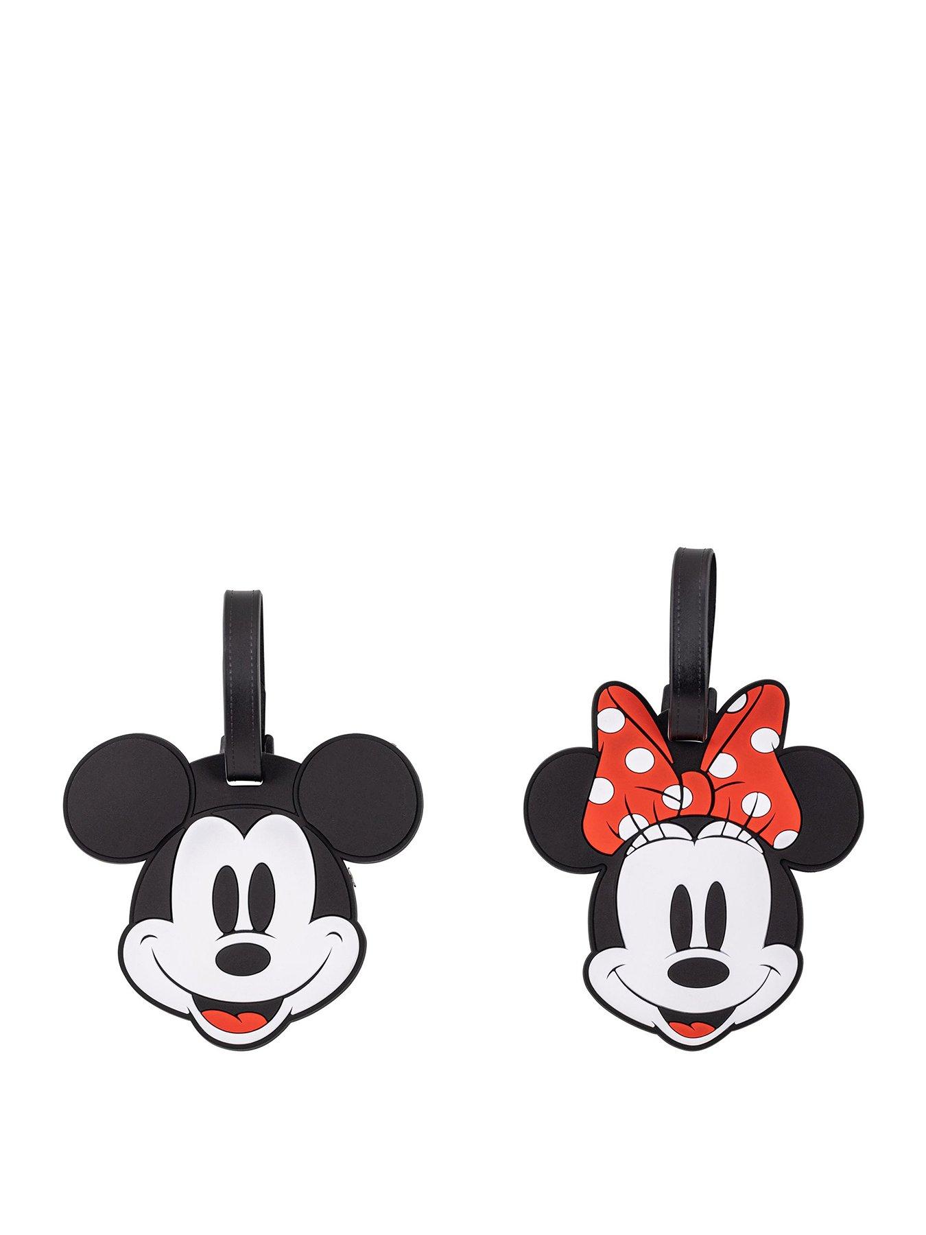 Disney Mickey And Minnie Mouse Red And Black 2 Piece Luggage Tag Set