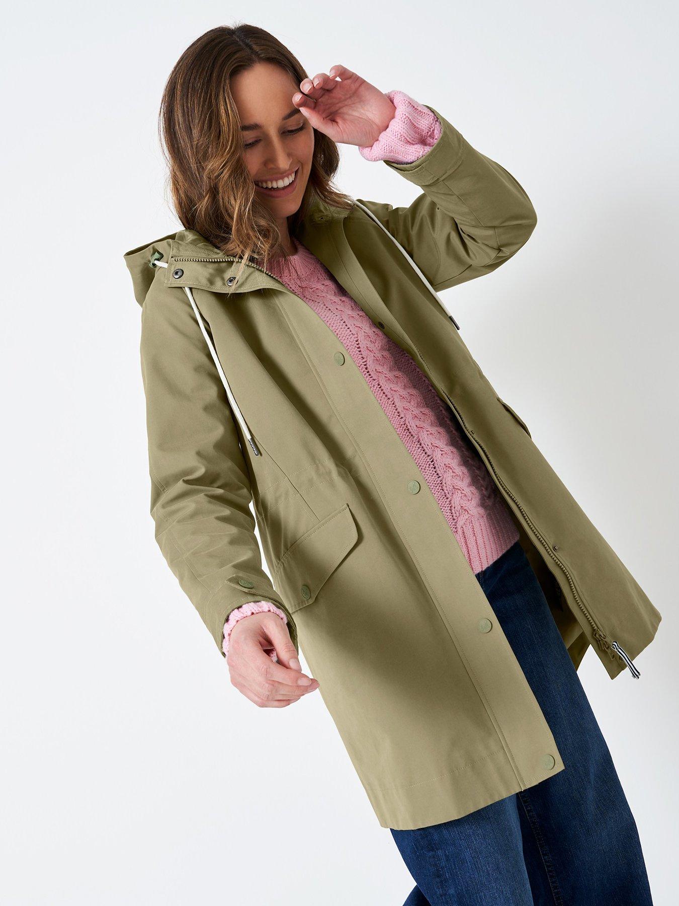 Crew Clothing Rain Jacket Green very.co.uk