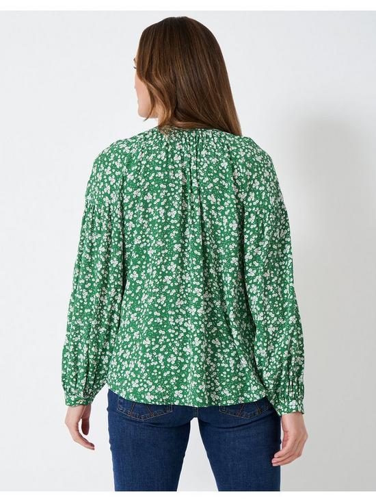 stillFront image of crew-clothing-leila-blouse-green