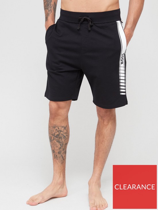 front image of boss-bodywear-authentic-lounge-shorts-blacknbsp