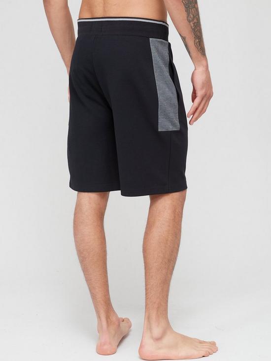 stillFront image of boss-bodywear-tracksuit-lounge-shorts-black