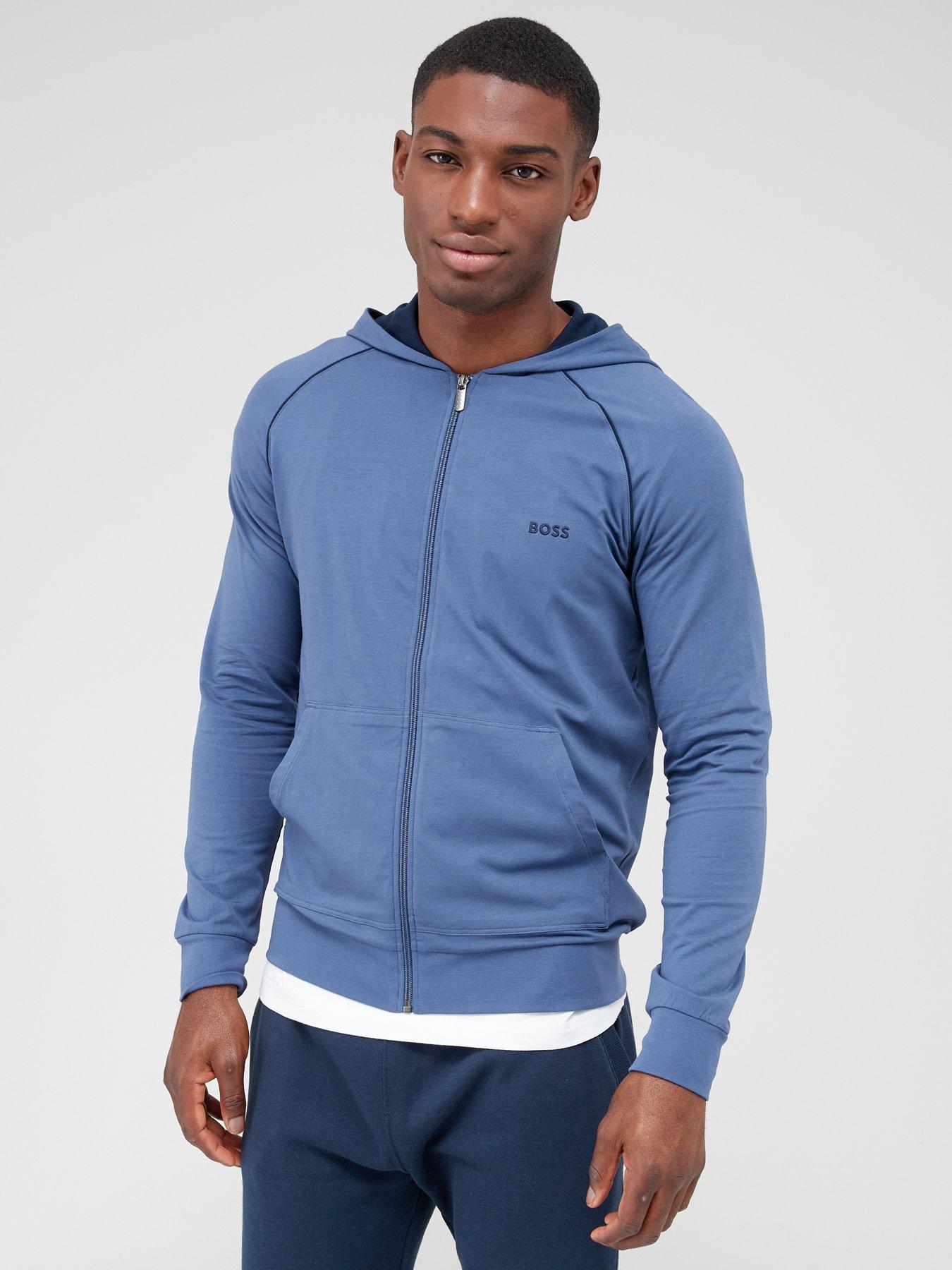 Bodywear Mix Match Hooded Lounge Top Blue