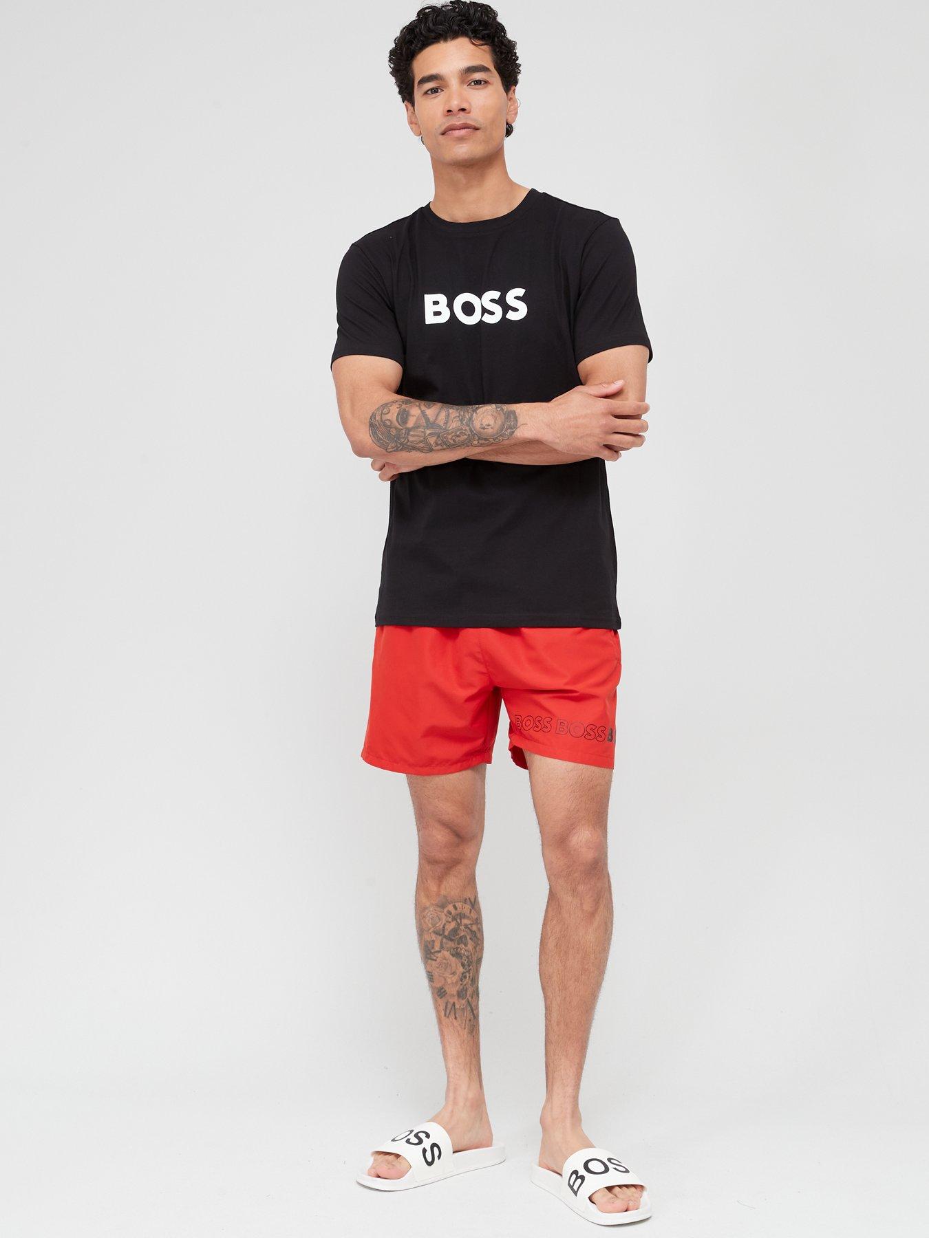 red boss shorts