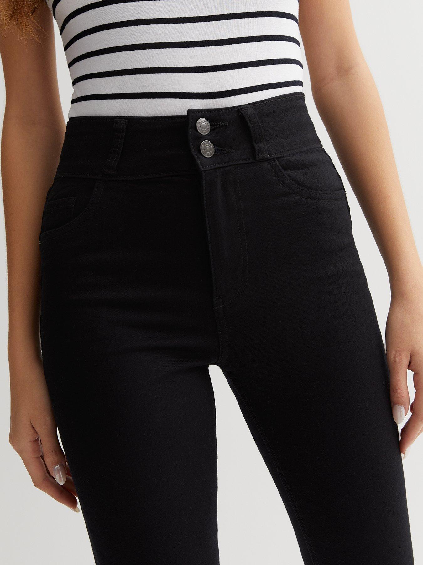 Black coated high waist skinny yazmin jeans outlet