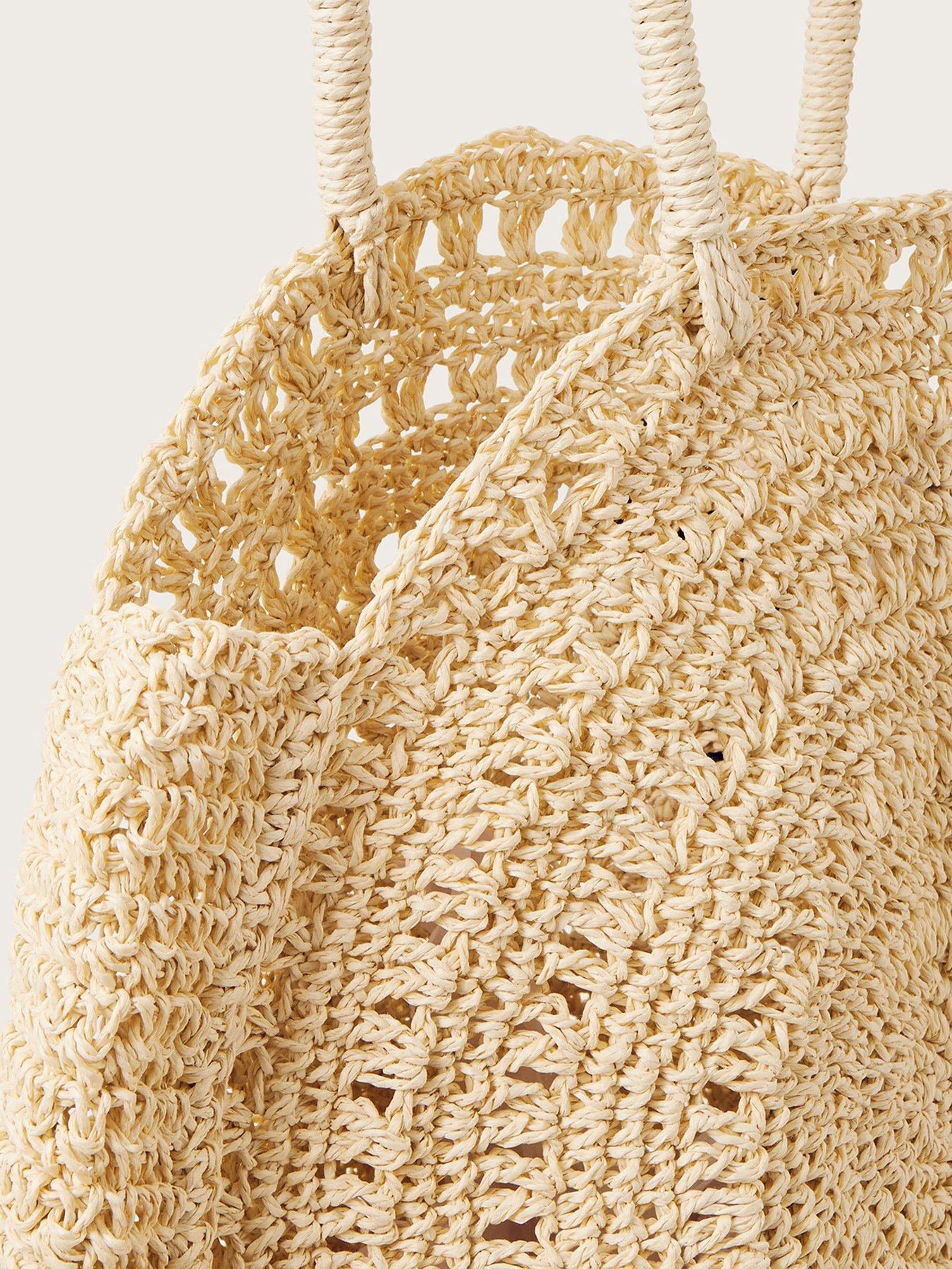 Round Raffia Beach Bag