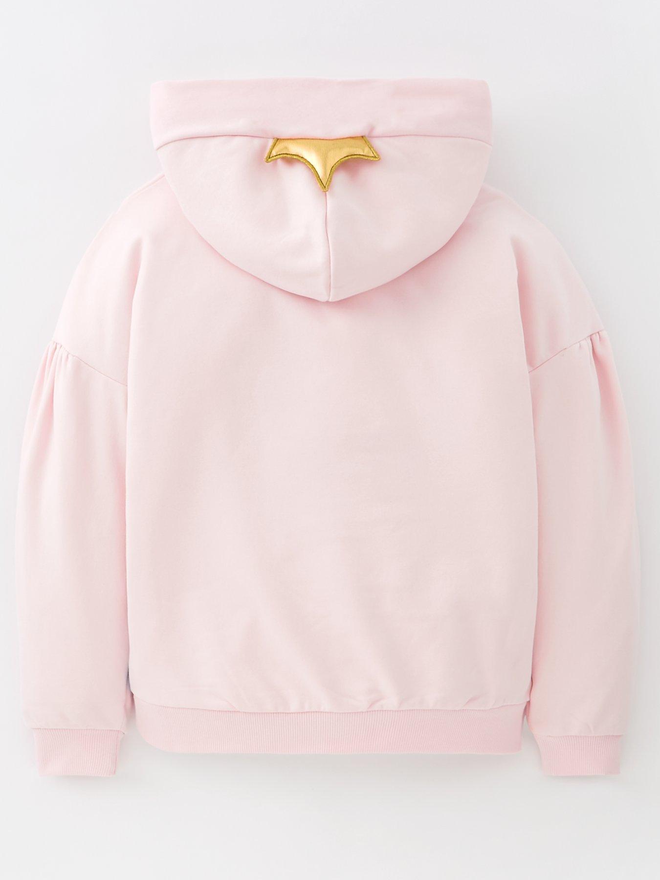 Disney Princess Kids Disney Princess Puff Sleeve Hood Detail Hoodie - Pink