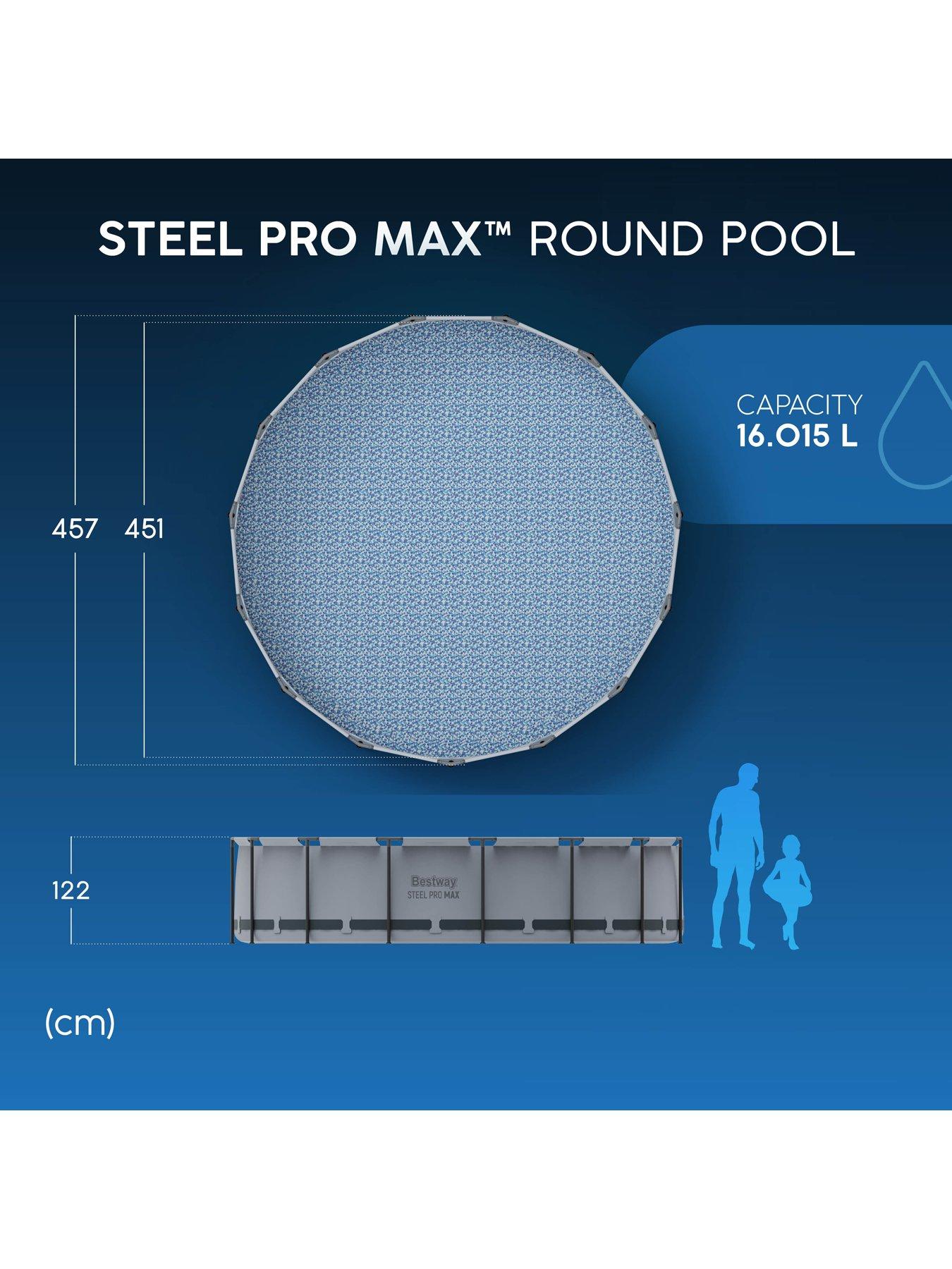 Image 6 of 6 of Bestway 15ft Steel Pro MAX Frame Pool Set, Filter Pump with Ladder