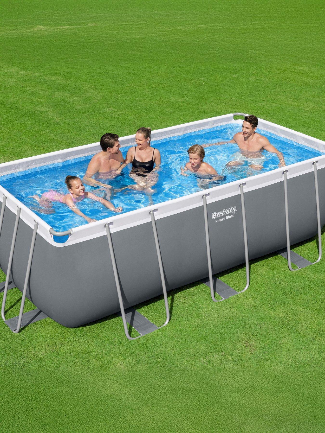 Image 1 of 6 of Bestway 13ft x 6ft Steel Pro MAX Frame Pool Set, Filter Pump with Ladder