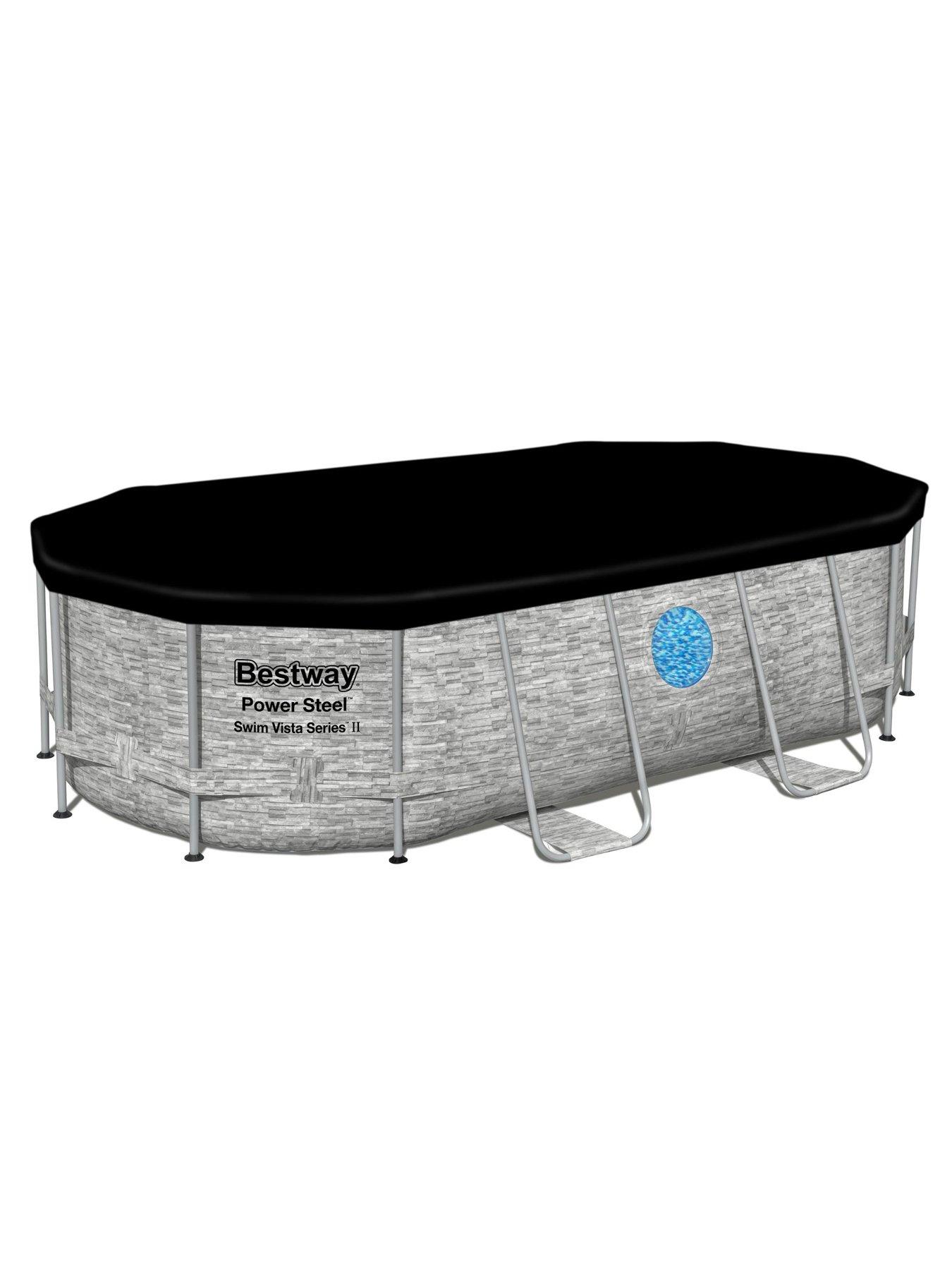 Bestway 14ft Power Steel Swim Vista Series II Oval Pool Set Very.co.uk