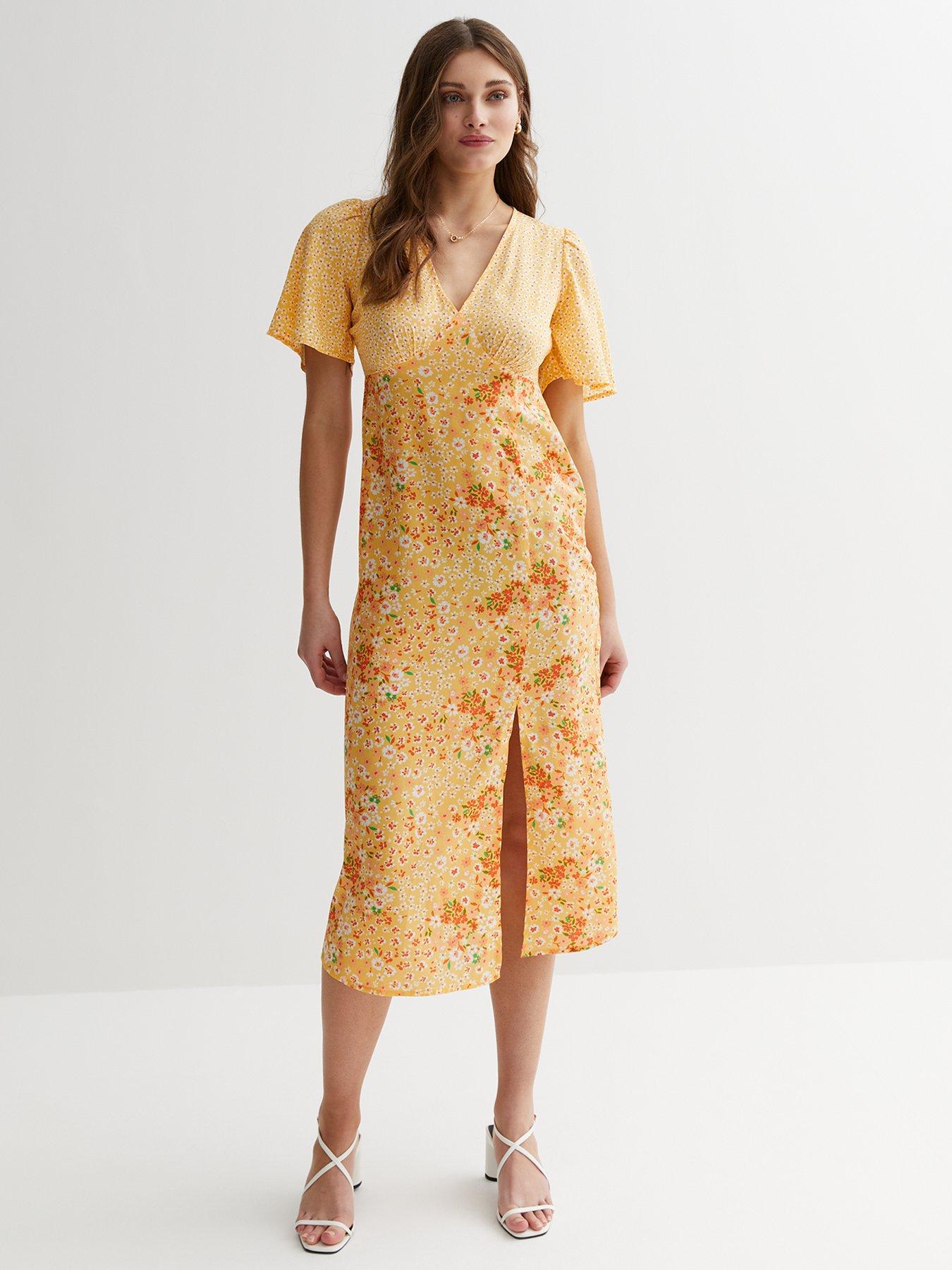 New look store yellow dress uk