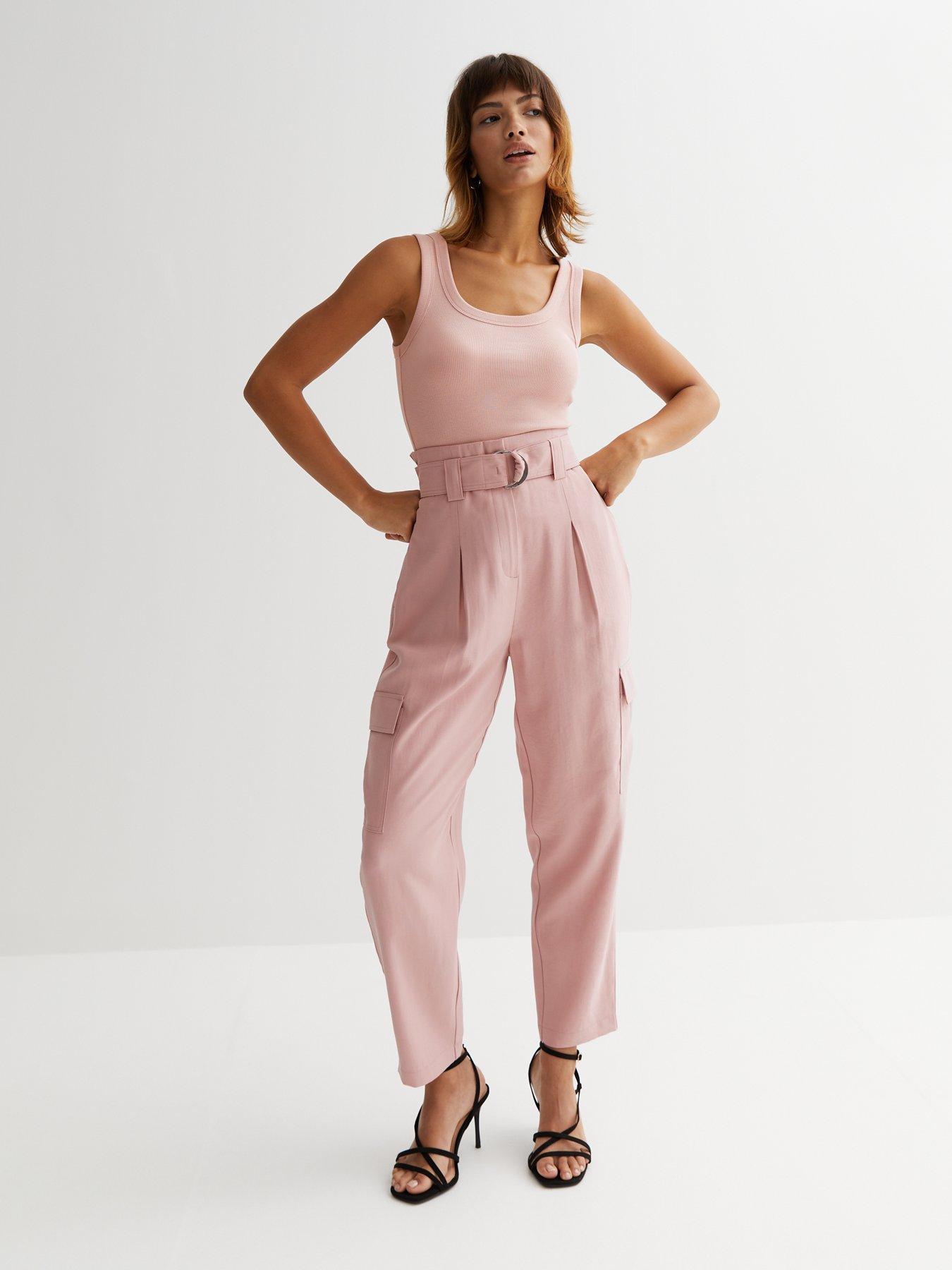 New look pink top trousers