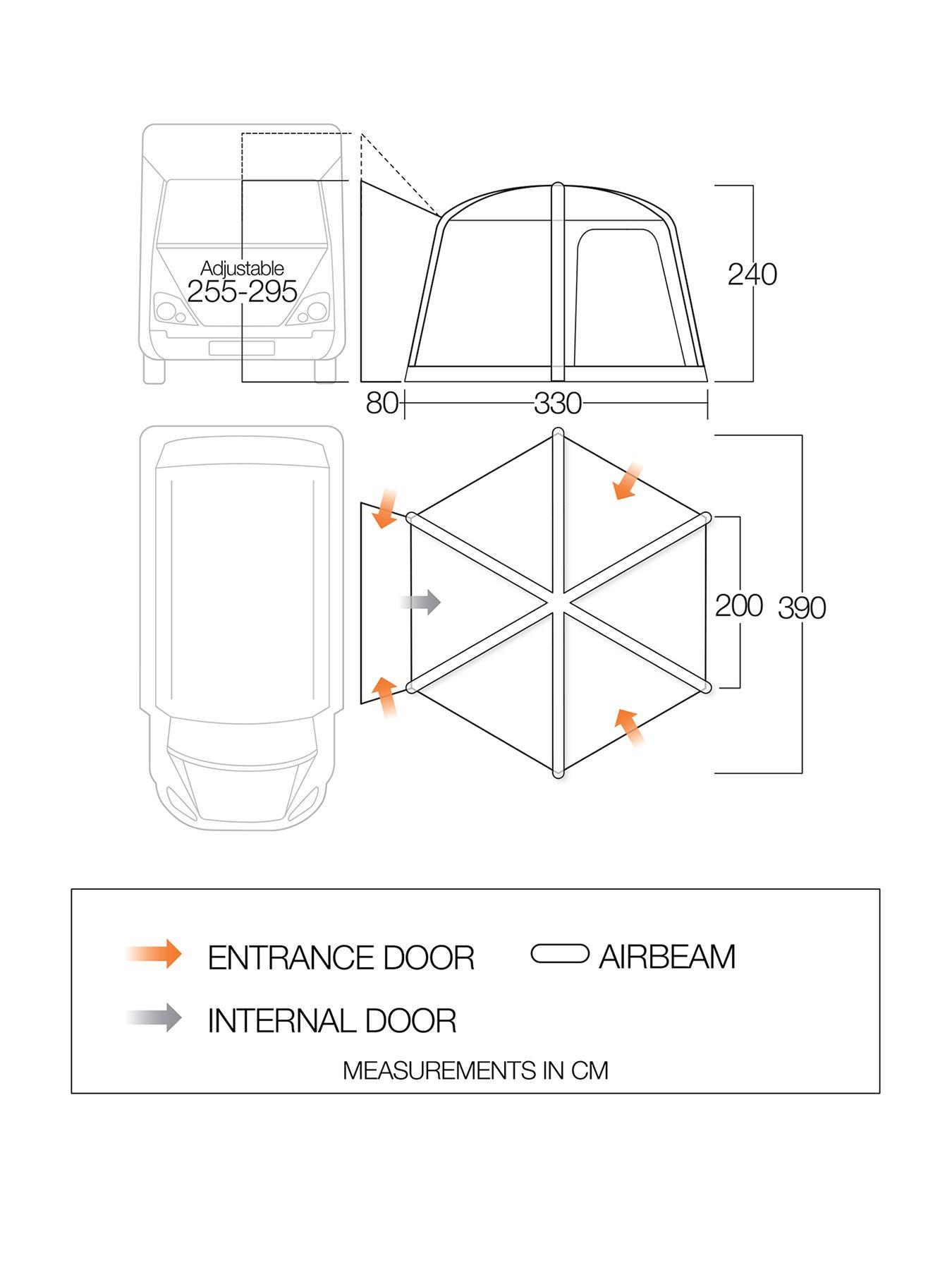 Image 2 of 8 of Vango HexAway Pro Air Tall DRIVE AWAY Awning