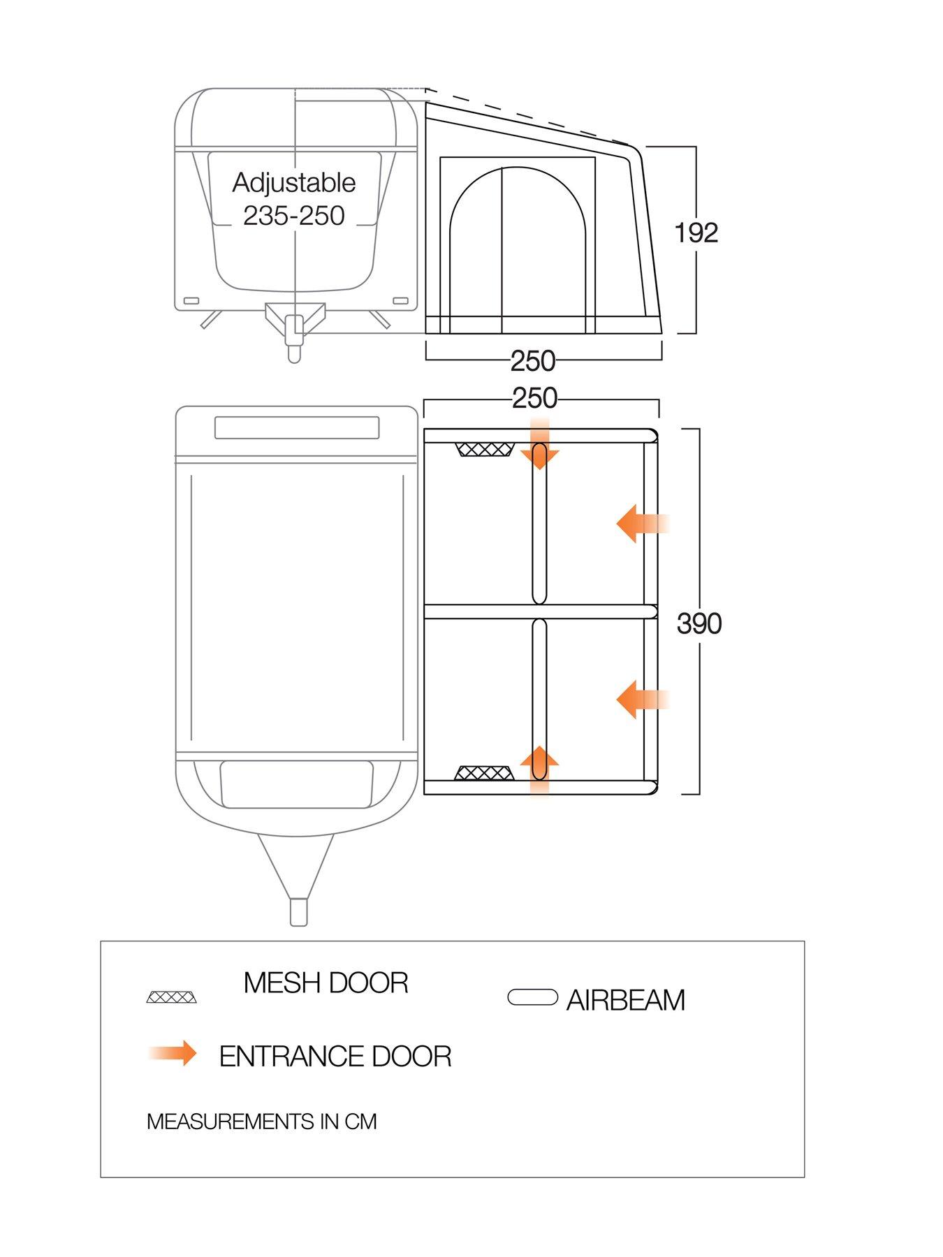 Vango rapide 2025 250 air awning