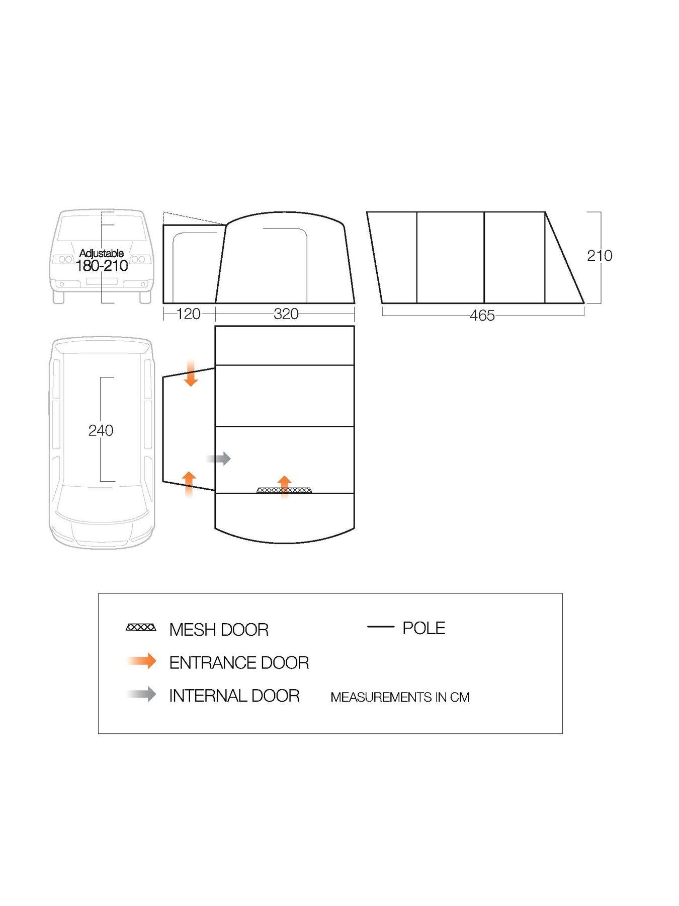 Image 3 of 7 of Vango Galli Low Poled DRIVE AWAY Awning