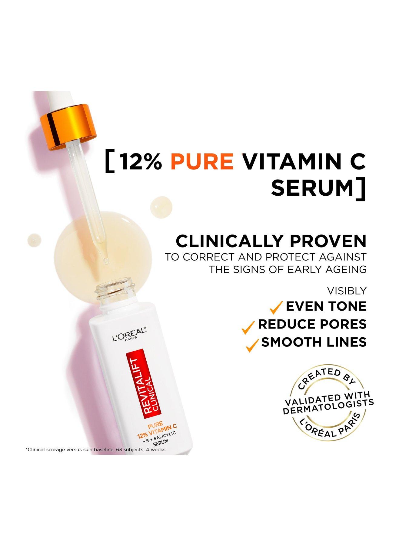 Image 3 of 7 of L'Oreal Paris L'Oreal Revitalift Clinical 12% Pure Vitamin C Brightening Serum 30ml