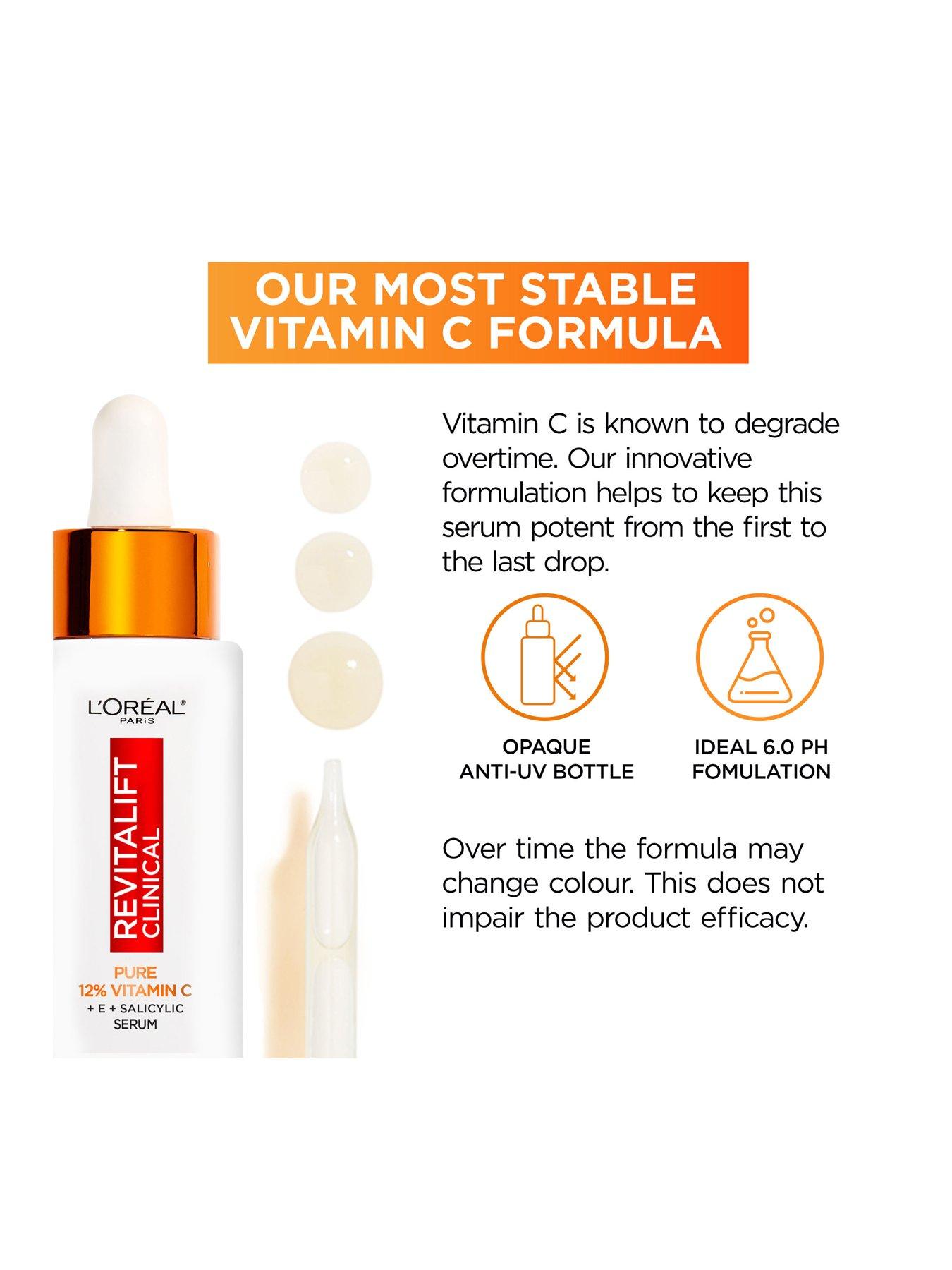 Image 6 of 7 of L'Oreal Paris L'Oreal Revitalift Clinical 12% Pure Vitamin C Brightening Serum 30ml
