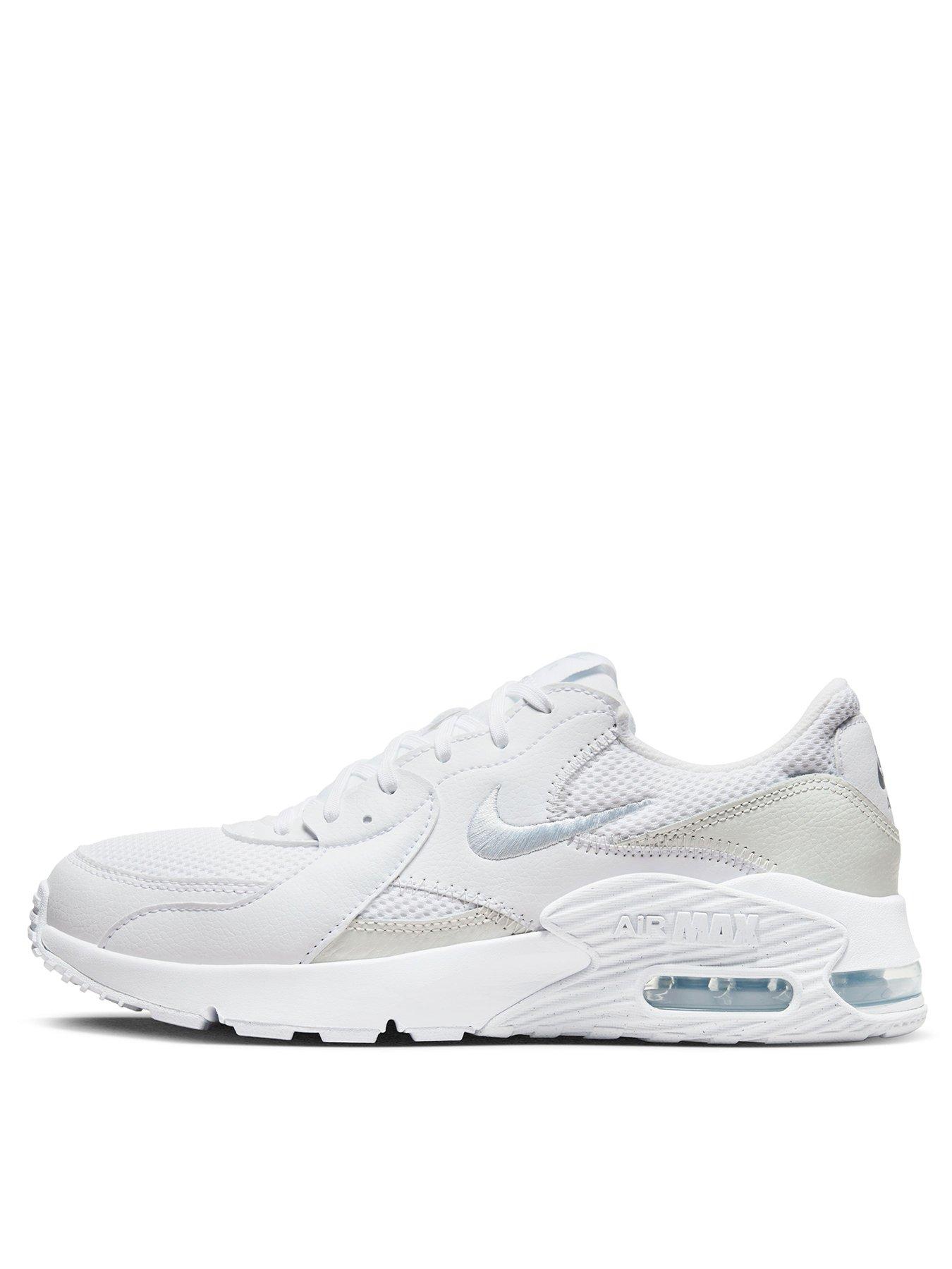 Nike air shop white silver