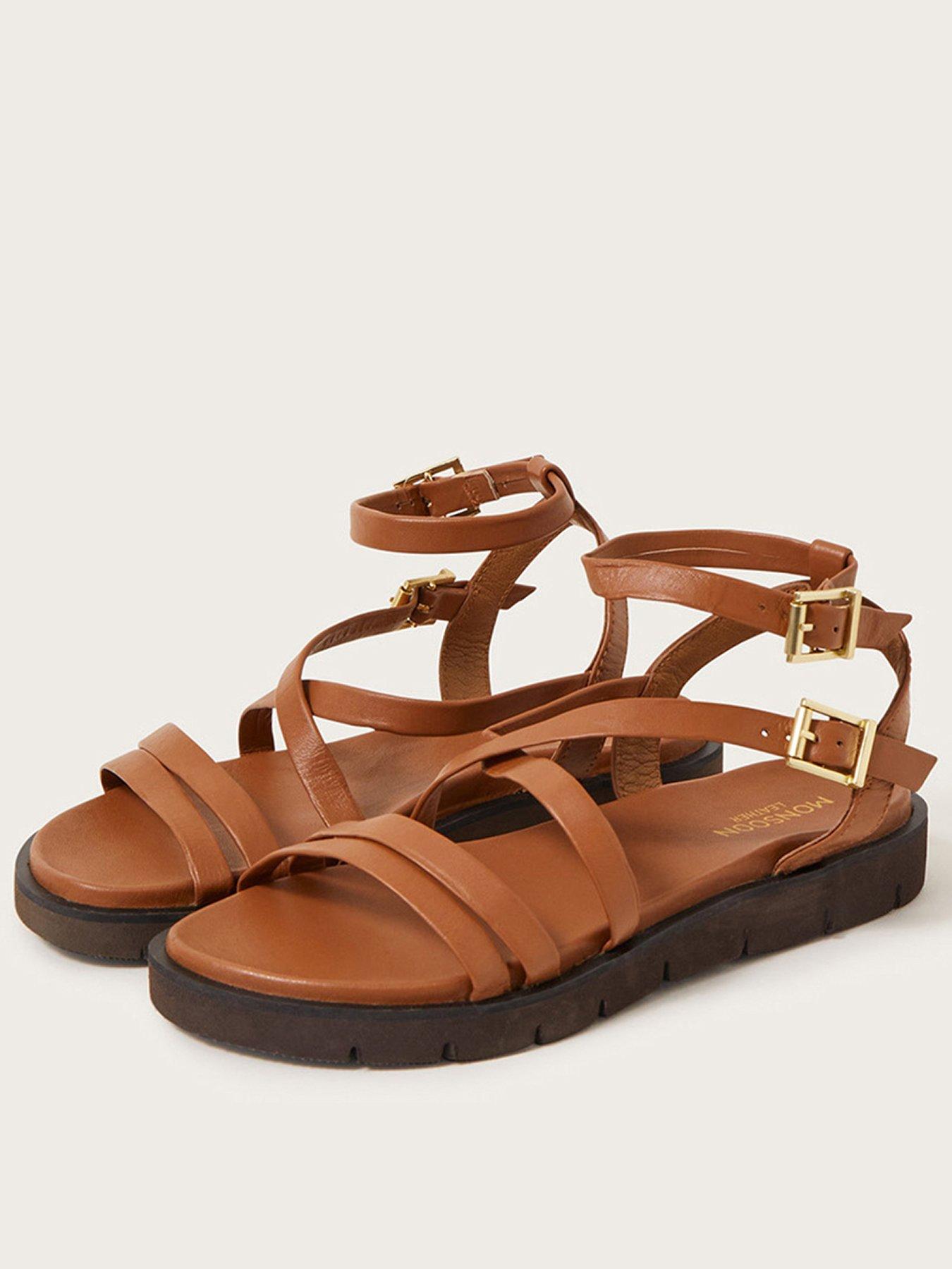 Flat strappy shop sandals uk