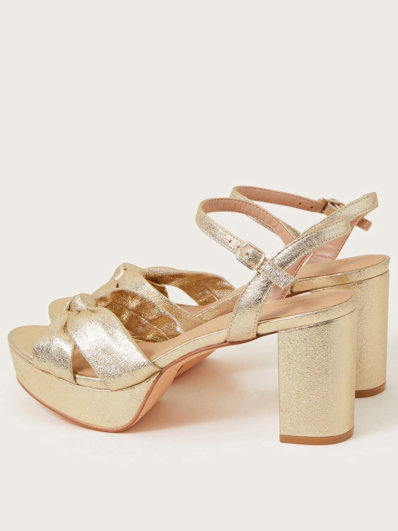 Image 2 of 3 of Monsoon Metallic Twist Knot Platform - Gold