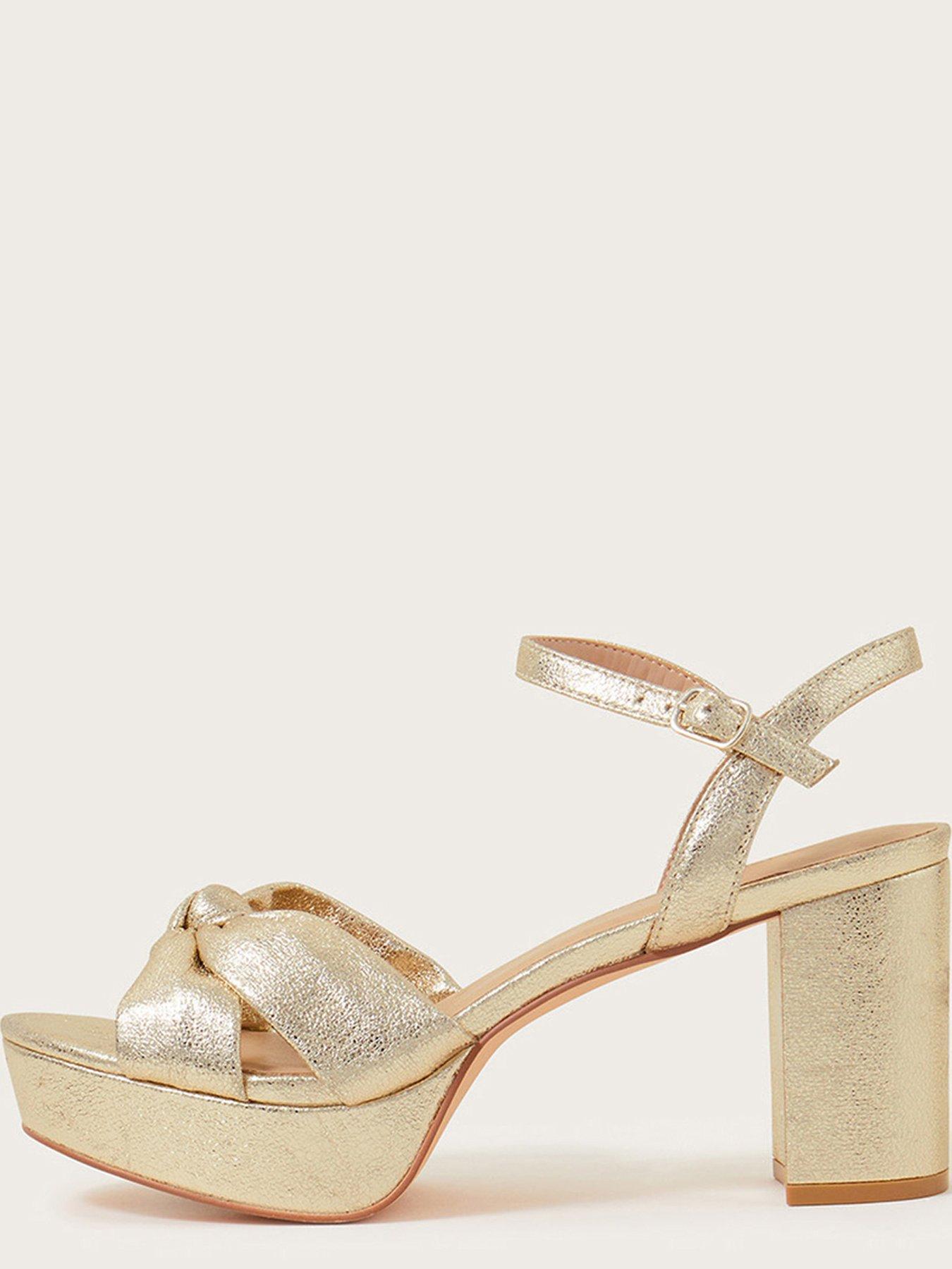 Image 3 of 3 of Monsoon Metallic Twist Knot Platform - Gold