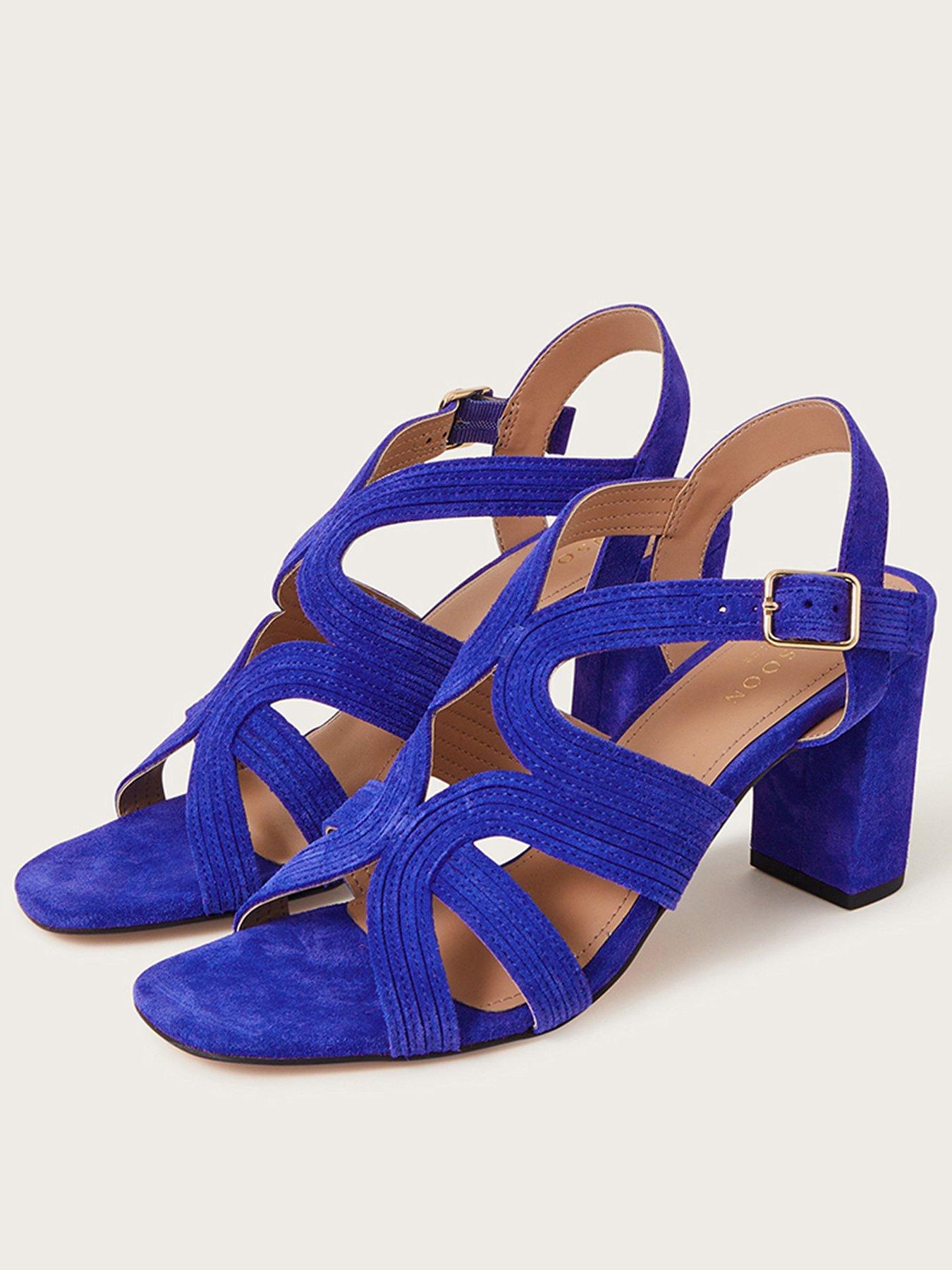 Blue block heel sandals hot sale uk