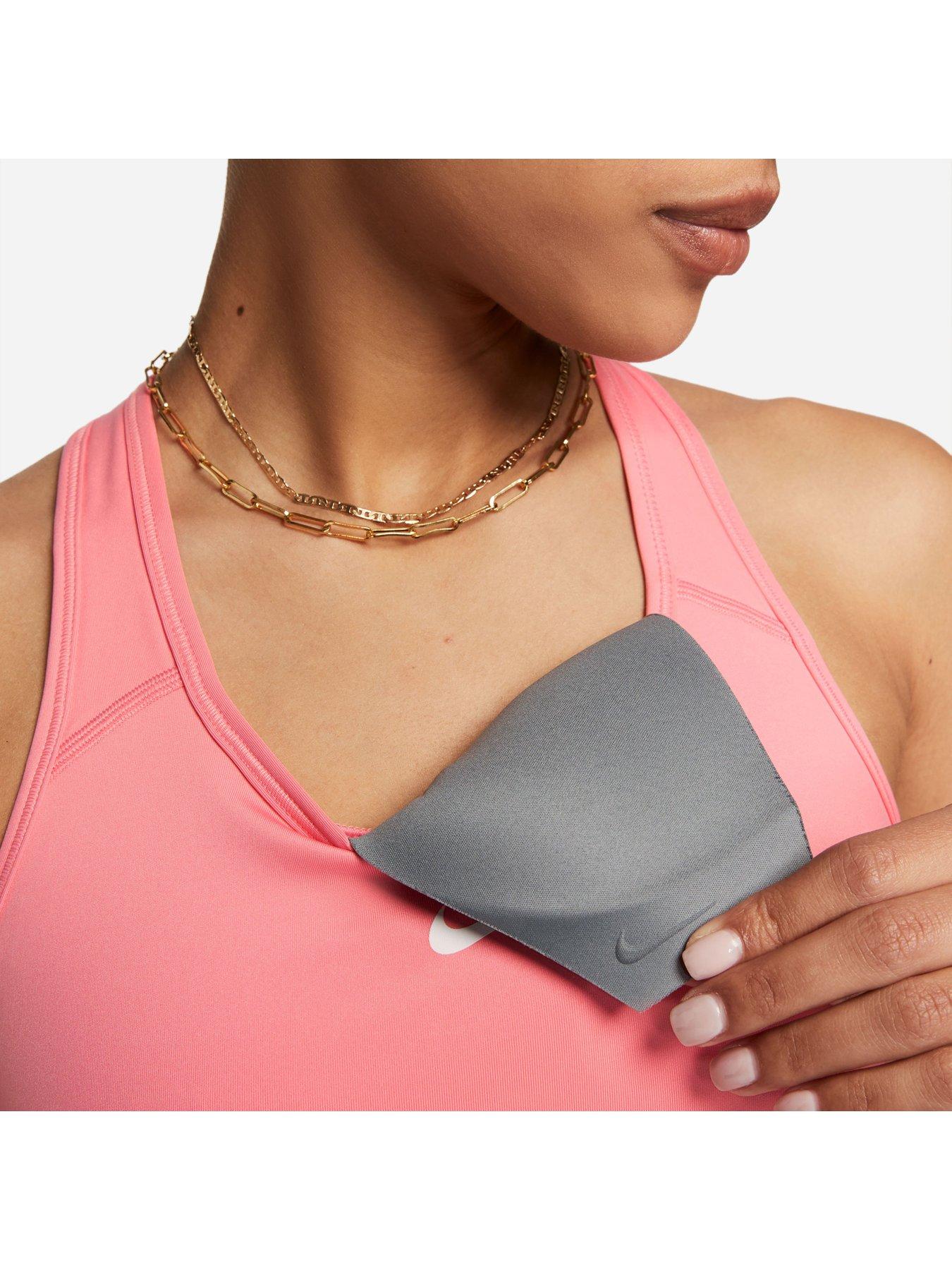 Nike Medium Support Padded Swoosh Bra Pink Very