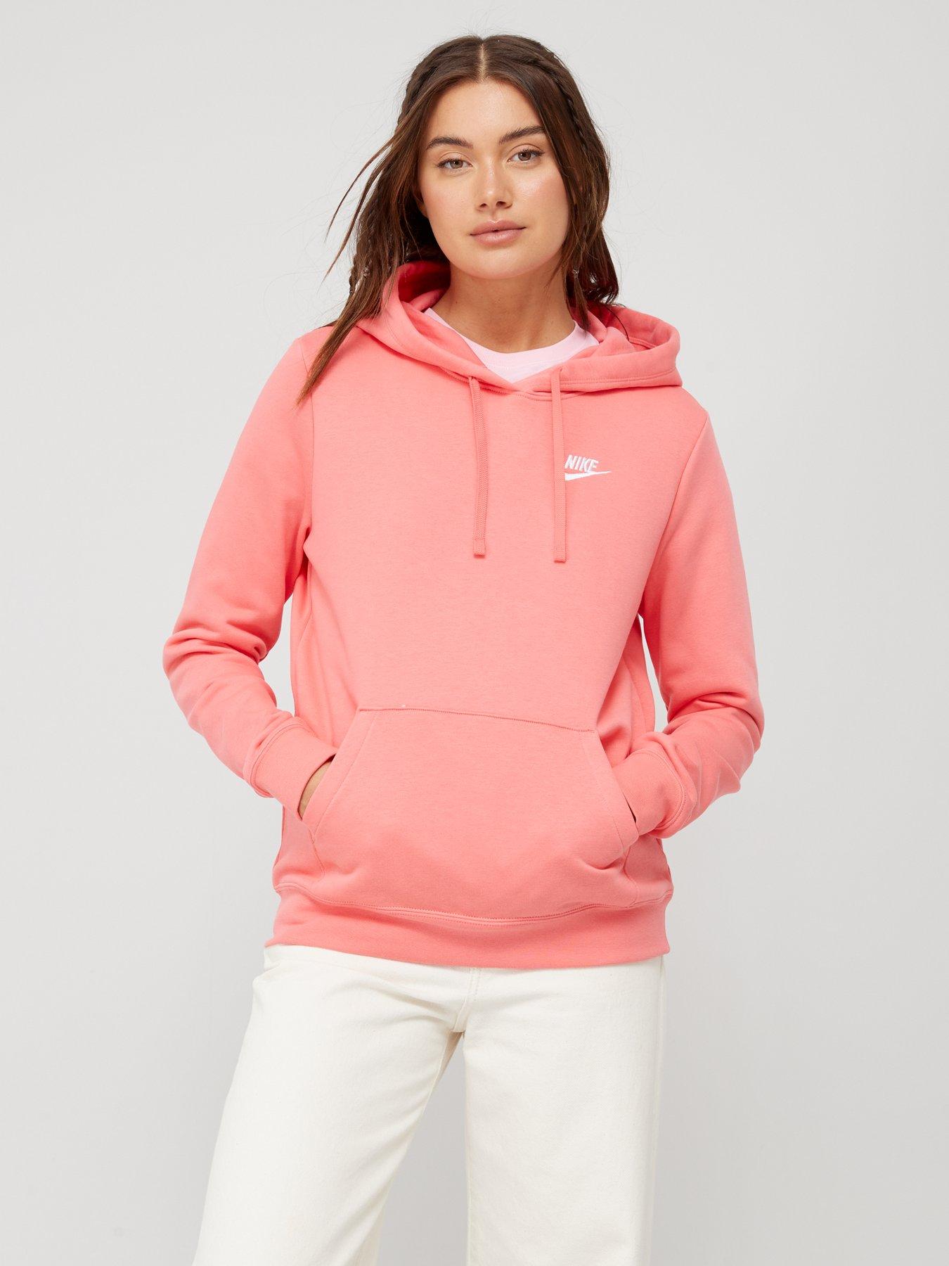 nike pink hoodies womens