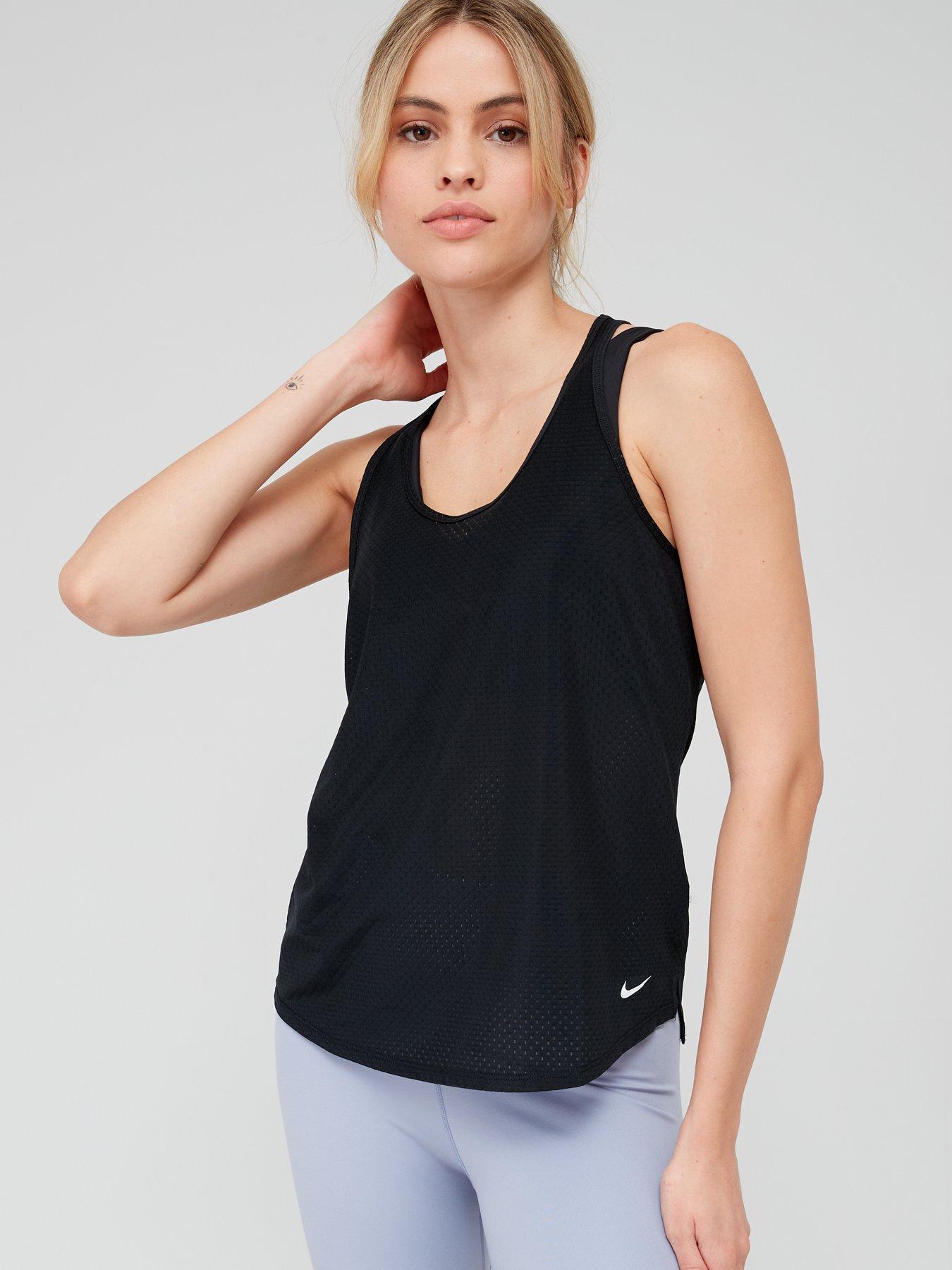 Nike One Breathe Tank Top - Black/White