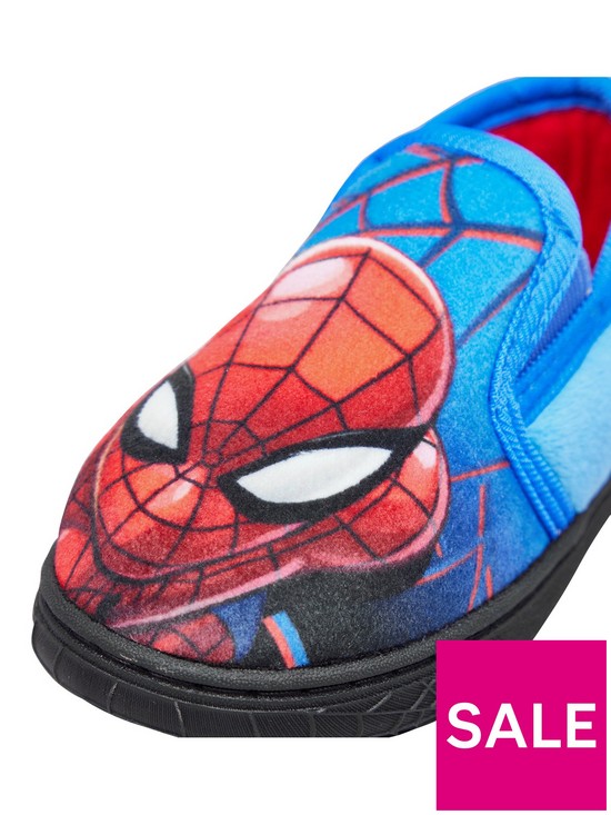 stillFront image of spiderman-close-back-slipper-blue