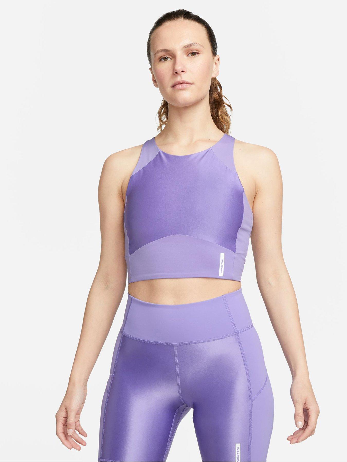 Nike Indy Light-Support Padded V-Neck Sports Bra - Purple