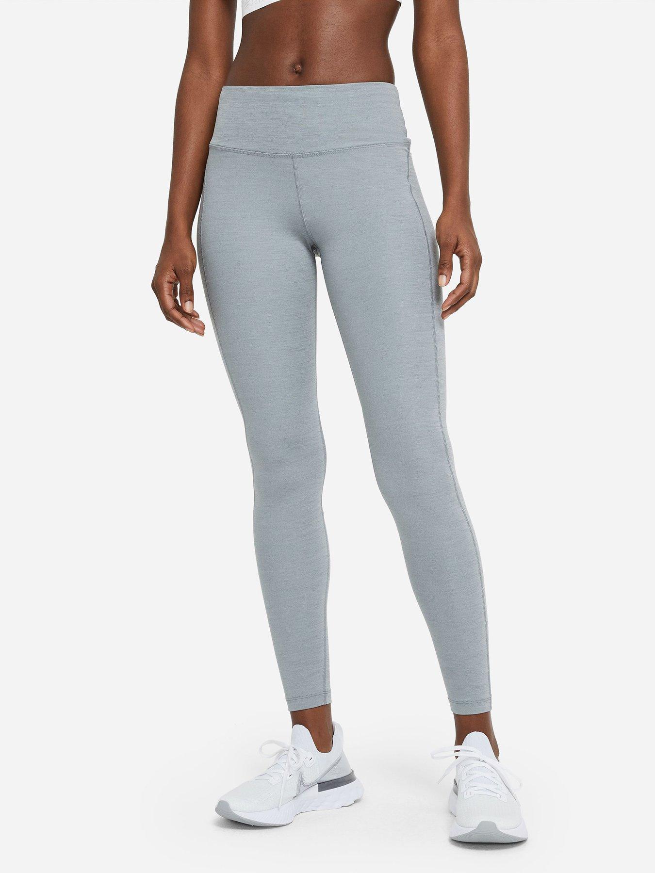 Nike Womens Running Mid-rise Pocket Leggings - Blue