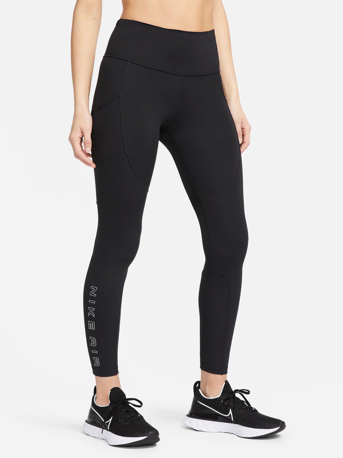 Nike Fast Women's Mid-Rise 7/8 Graphic Leggings - Black