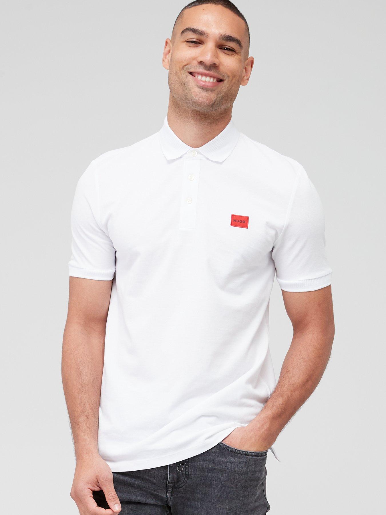 Image 1 of 4 of HUGO Dereso232 Slim Fit Polo Shirt - White